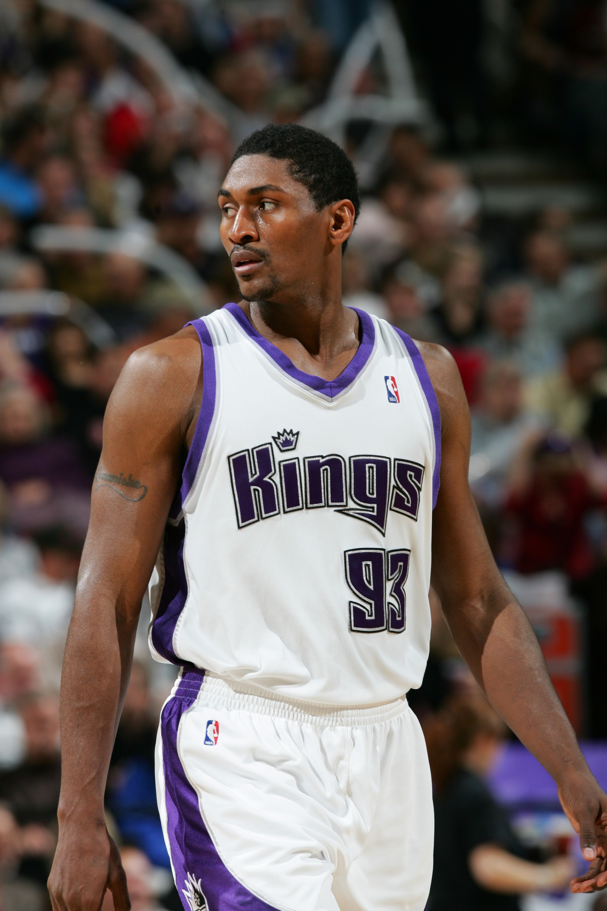 SACRAMENTO, CA - NOVEMBER 8:  Ron Artest #93 of the Sacramento Kings walks on the court during the game against the Detroit Pistons at Arco Arena on November 8, 2006 in Sacramento, California. The Kings won 99-86. NOTE TO USER: User expressly acknowledges