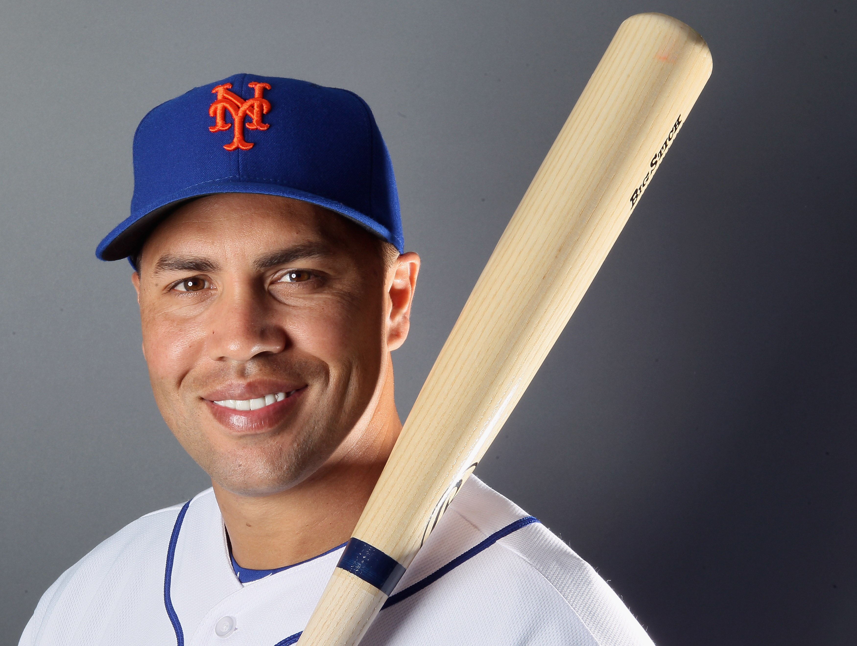 PORT ST. LUCIE, FL - FEBRUARY 24:  RY 24:  Carlos Beltran #15 of the New York Mets poses for a portrait during the New York Mets Photo Day on February 24, 2011 at Digital Domain Park in Port St. Lucie, Florida.  (Photo by Elsa/Getty Images)