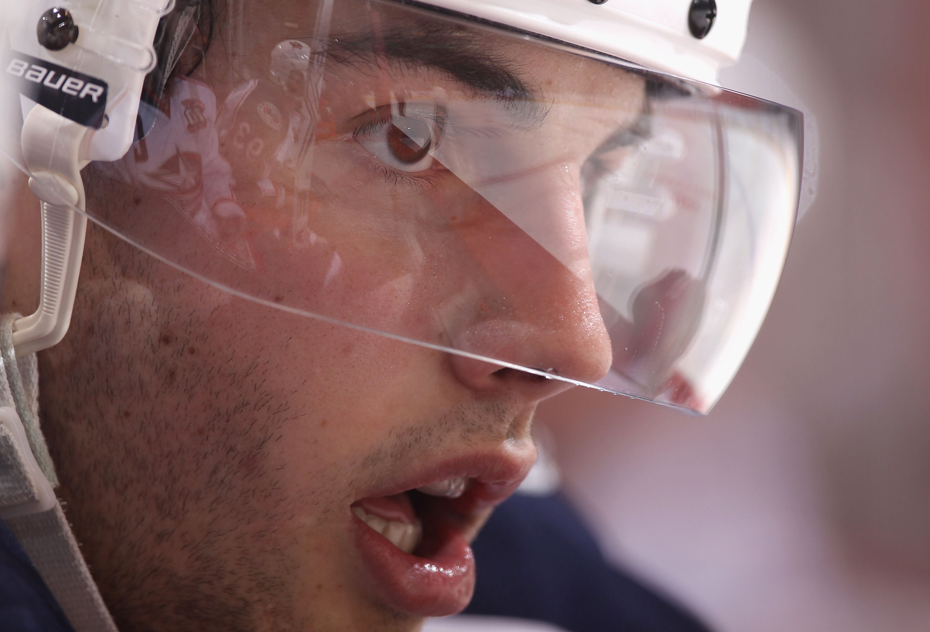 GLENDALE, AZ - MARCH 24: Derick Brassard #16 of the Columbus Blue Jackets watches from the bench during the NHL game against the Phoenix Coyotes at Jobing.com Arena on March 24, 2011 in Glendale, Arizona. The Coyotes defeated the Blue Jackets 3-0. (Phot GLENDALE, AZ - MARCH 24: Derick Brassard #16 of the Columbus Blue Jackets watches from the bench during the NHL game against the Phoenix Coyotes at Jobing.com Arena on March 24, 2011 in Glendale, Arizona. The Coyotes defeated the Blue Jackets 3-0. (Phot