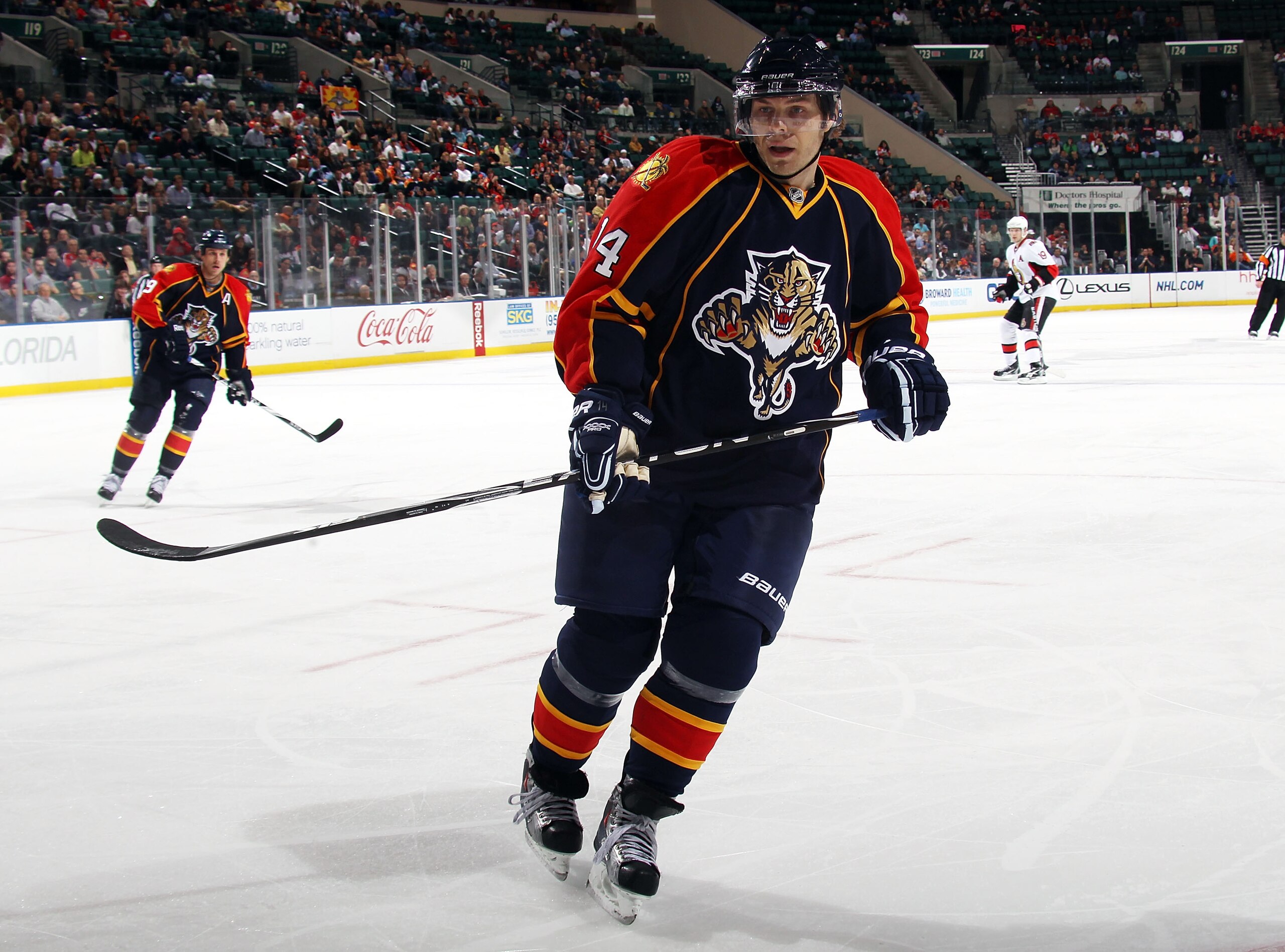 SUNRISE, FL - MARCH 10: Sergei Samsonov #14 of the Florida Panthers skates against the Ottawa Senators at the BankAtlantic Center on March 10, 2011 in Sunrise, Florida. (Photo by Bruce Bennett/Getty Images) SUNRISE, FL - MARCH 10: Sergei Samsonov #14 of the Florida Panthers skates against the Ottawa Senators at the BankAtlantic Center on March 10, 2011 in Sunrise, Florida. (Photo by Bruce Bennett/Getty Images)