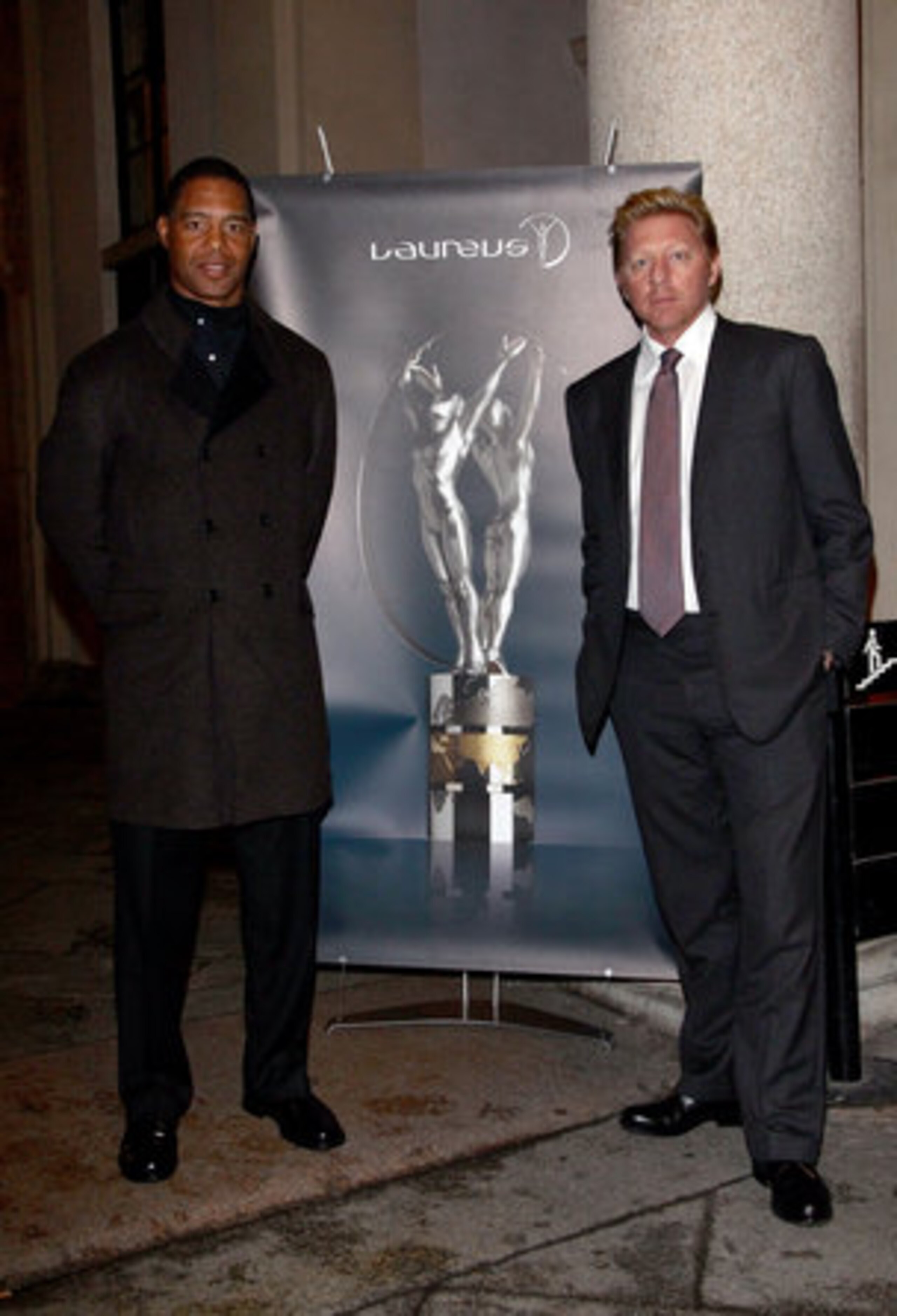 Marcus Allen with Boris Becker in Milan.