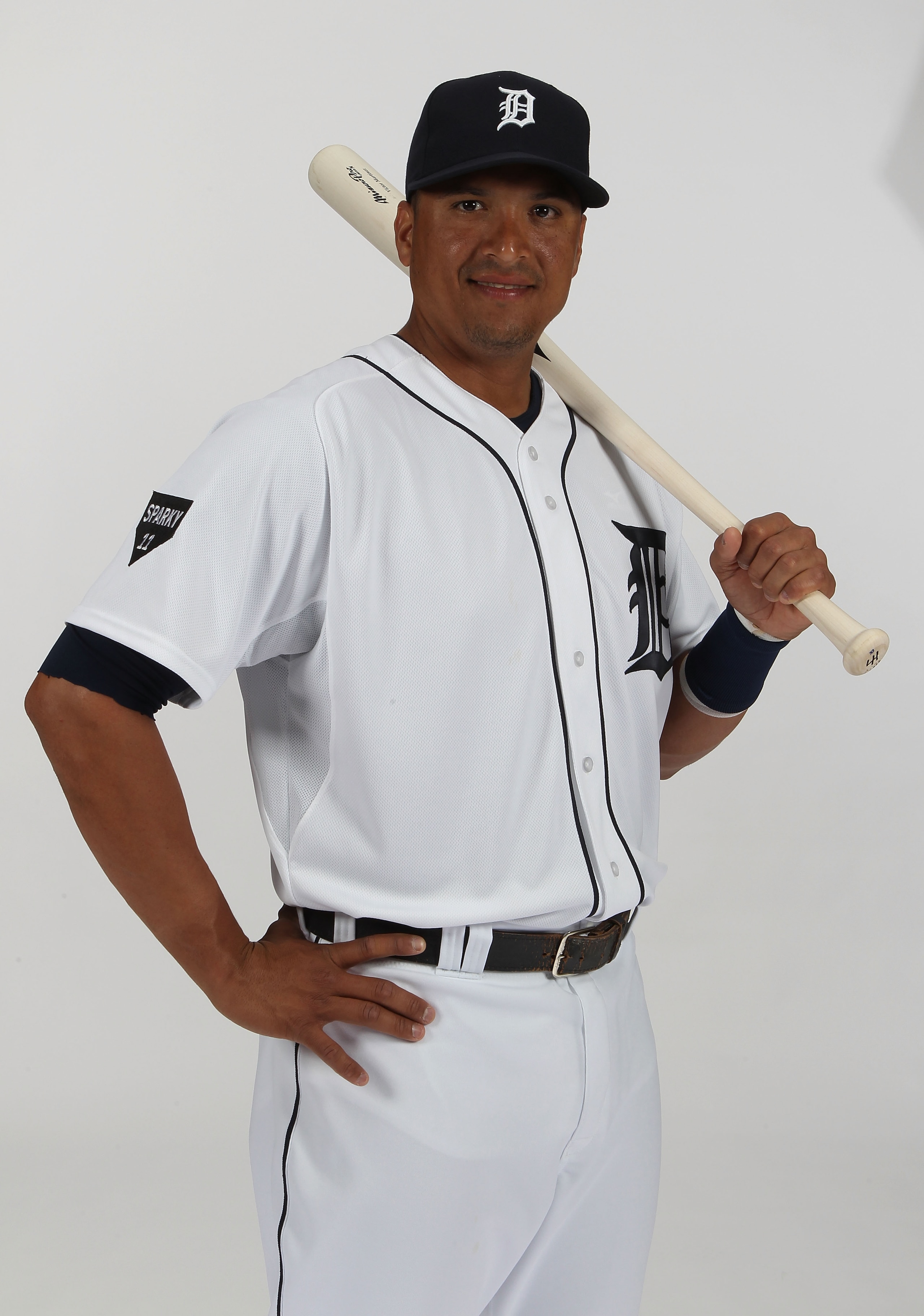 LAKELAND, FL - FEBRUARY 21:  Victor Martinez #41 of the Detroit Tigers poses for a portrait during Photo Day on February 21, 2011 at Joker Marchant Stadium in Lakeland, Florida.  (Photo by Nick Laham/Getty Images)