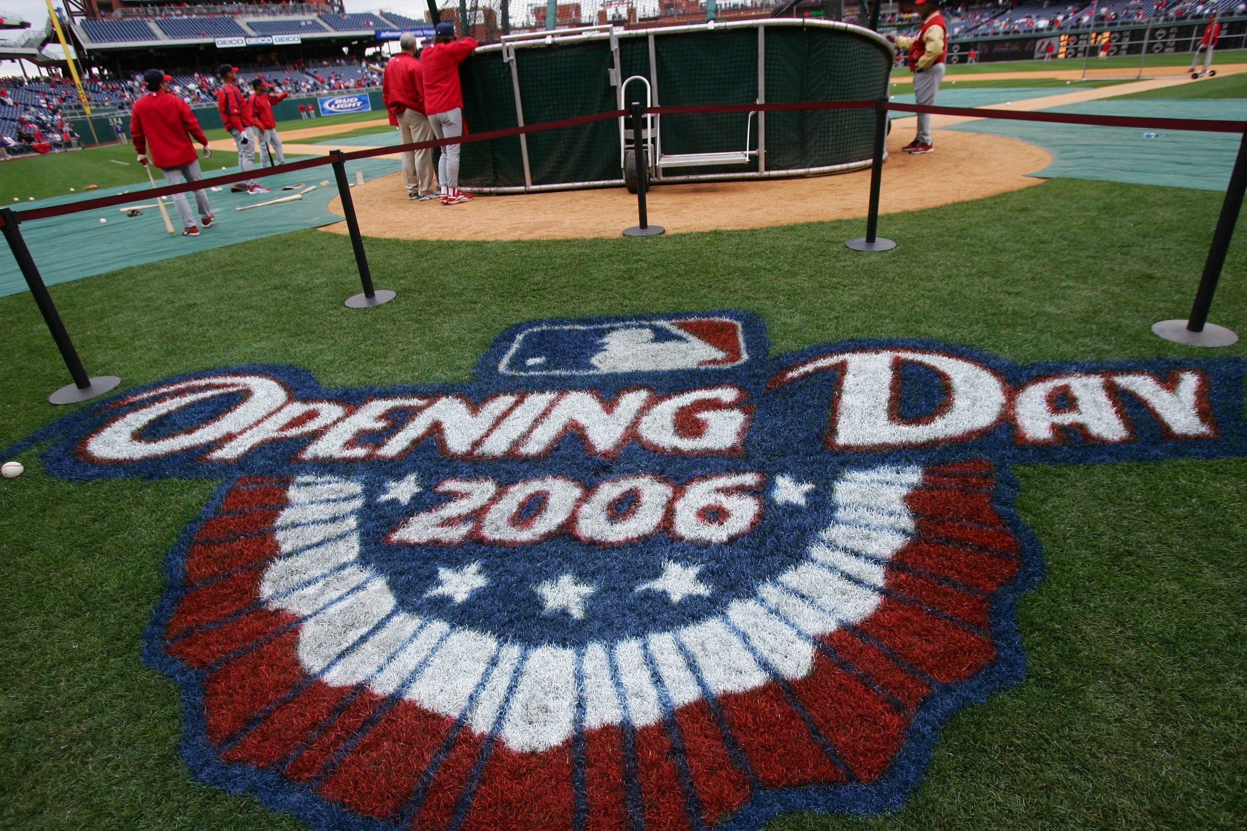 PHILADELPHIA - APRIL 3:The Philadelphia Phillies against the St. Louis Cardinals during the Phillies' Home Opener on April 3, 2006 at Citizens Bank Park in Philadelphia, Pennsylvania. (Photo by Jesse D. Garrabrant/Getty Images)