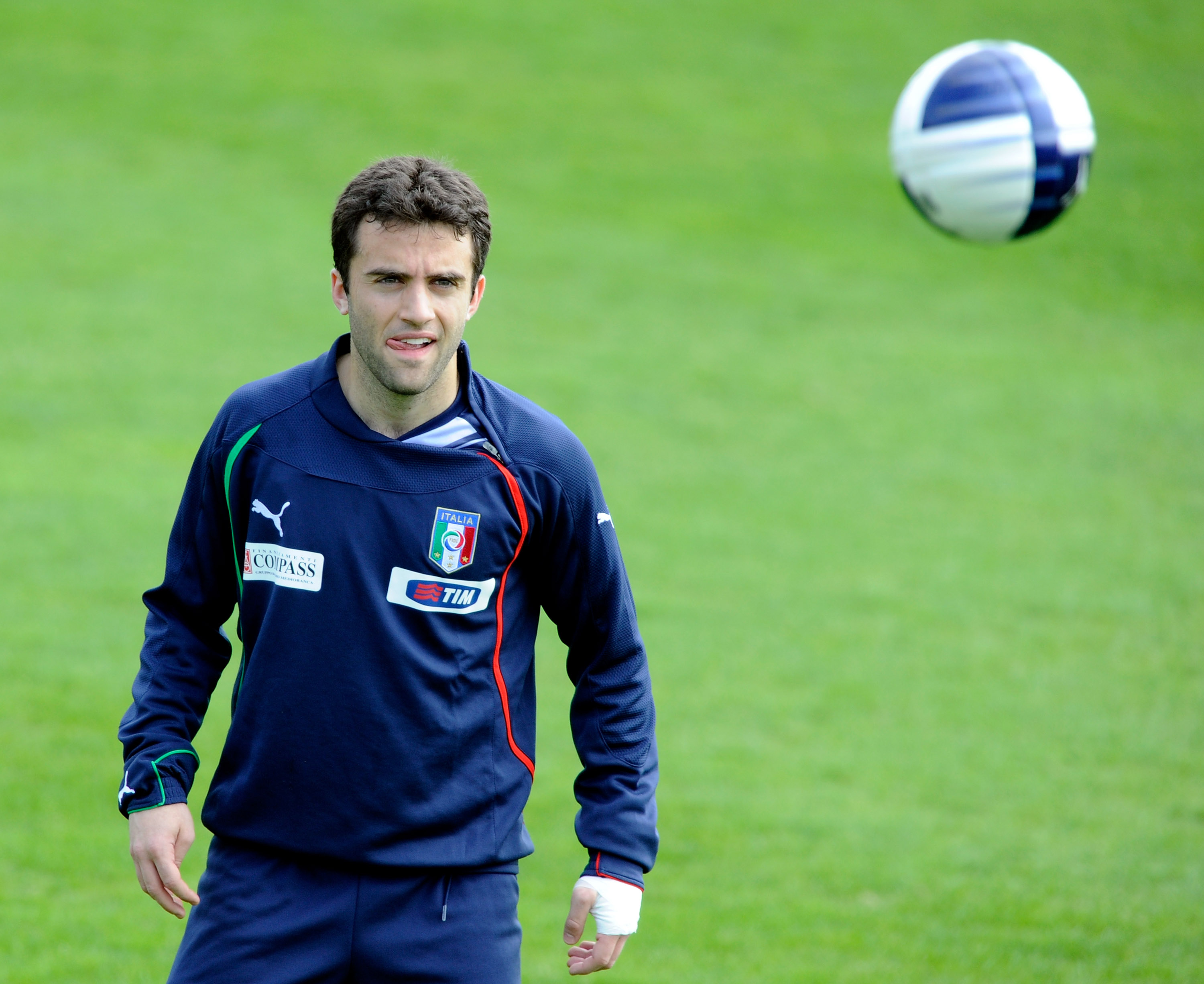 FLORENCE, ITALY - MARCH 27:  Giuseppe Rossi of Italy during a training session at Coverciano on March 27, 2011 in Florence, Italy.  (Photo by Claudio Villa/Getty Images)