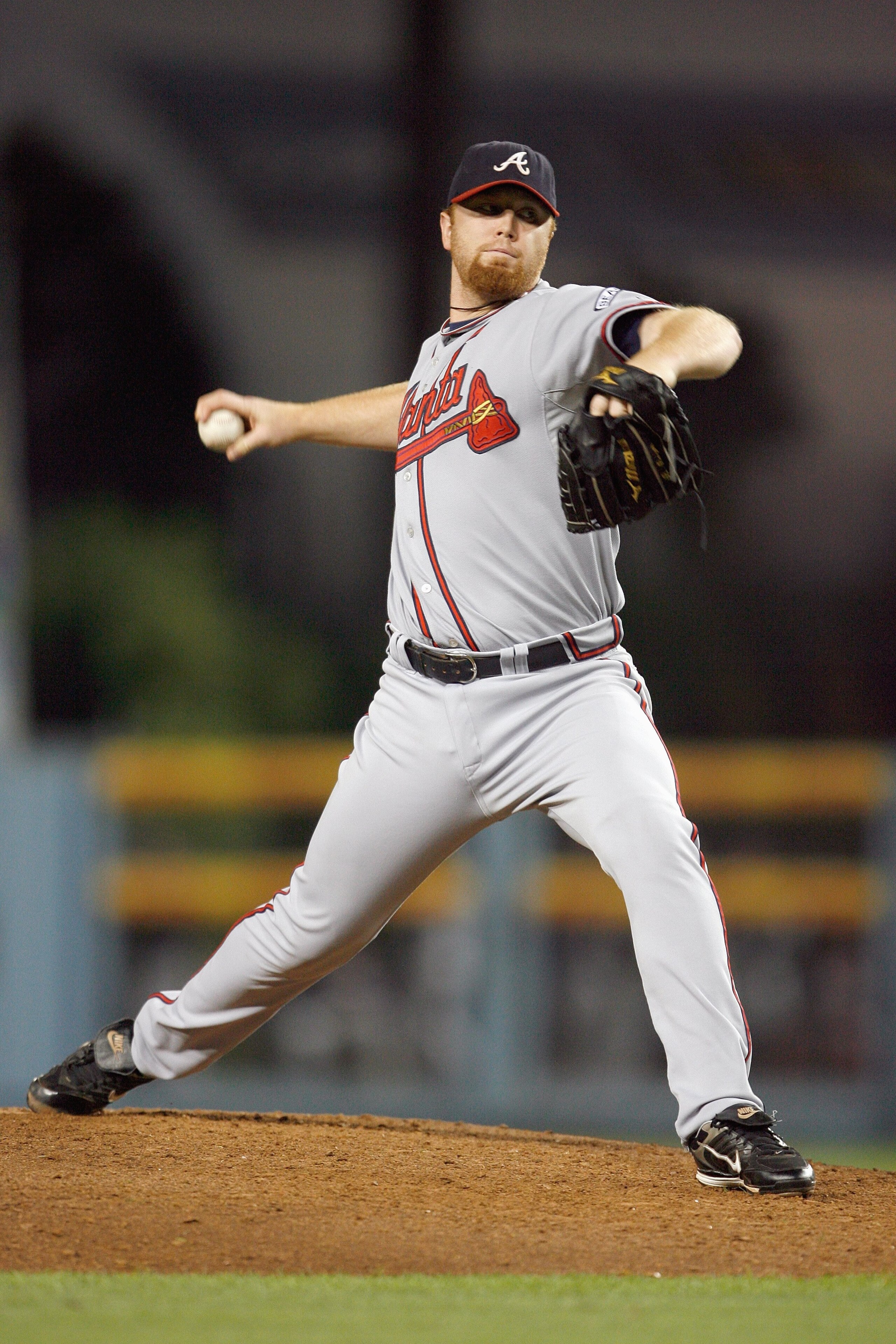 LOS ANGELES - JULY 8: Blaine Boyer #56 of the Atlanta Braves delivers a pitch during the game against the Los Angeles Dodgers at Dodger Stadium on July 8, 2008 in Los Angeles, California. (Photo by: Jeff Gross/Getty Images) LOS ANGELES - JULY 8: Blaine Boyer #56 of the Atlanta Braves delivers a pitch during the game against the Los Angeles Dodgers at Dodger Stadium on July 8, 2008 in Los Angeles, California. (Photo by: Jeff Gross/Getty Images)
