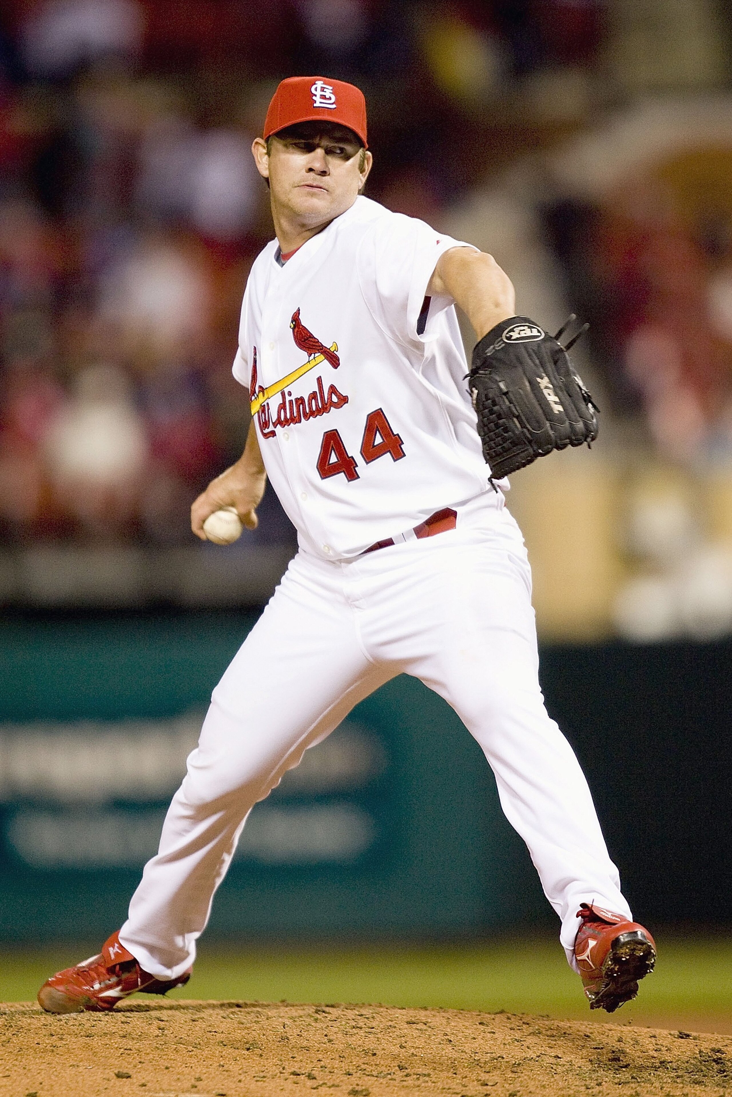 ST. LOUIS, MO - APRIL 1: Jason Isringhausen #44 of the St. Louis Cardinals delivers the pitch against the Colorado Rockies during Opening Day on April 1, 2008 at Busch Stadium in St. Louis, Missouri. (Photo by Dilip Vishwanat/Getty Images) ST. LOUIS, MO - APRIL 1: Jason Isringhausen #44 of the St. Louis Cardinals delivers the pitch against the Colorado Rockies during Opening Day on April 1, 2008 at Busch Stadium in St. Louis, Missouri. (Photo by Dilip Vishwanat/Getty Images)