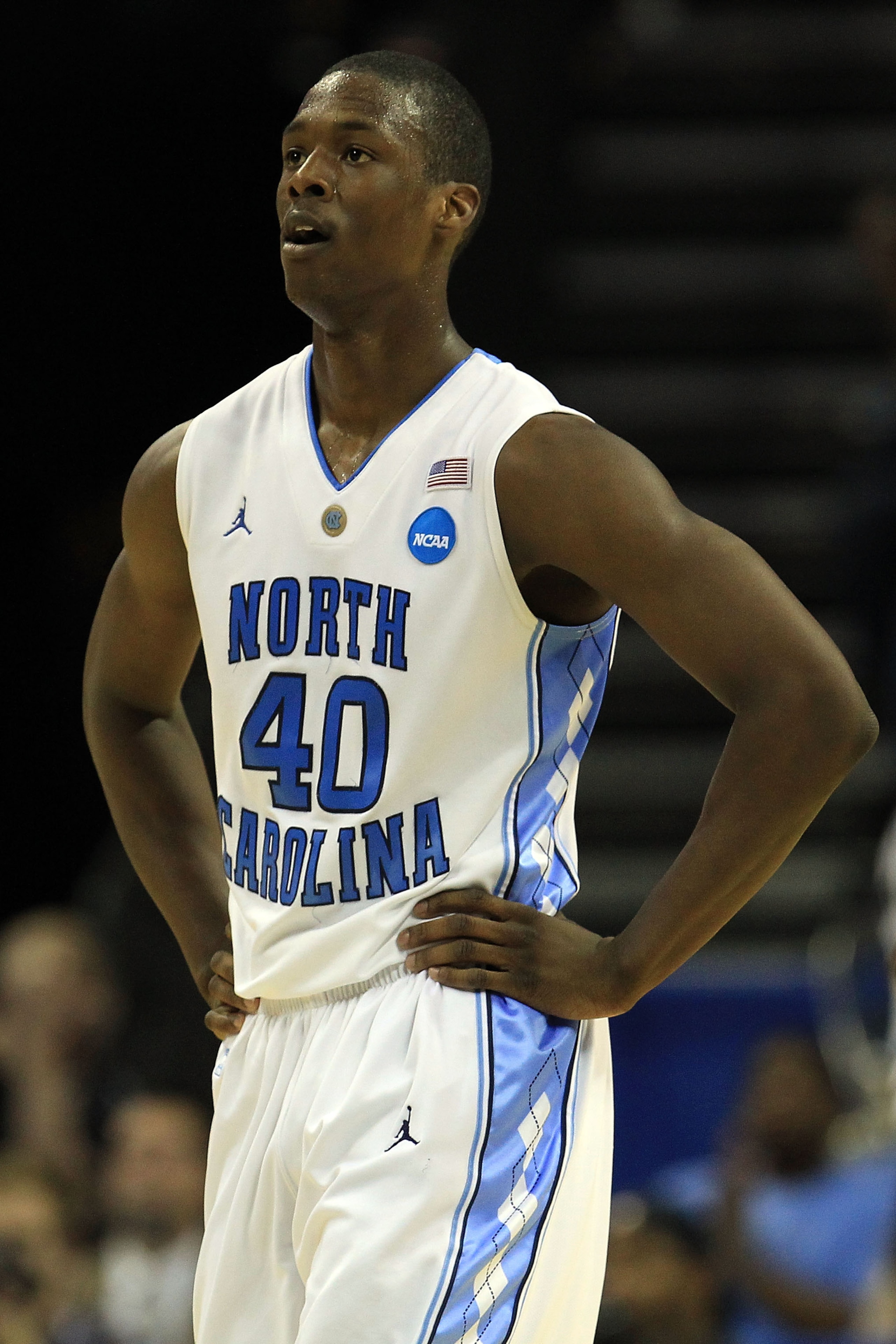 CHARLOTTE, NC - MARCH 20:  Harrison Barnes #40 of the North Carolina Tar Heels looks on while taking on the Washington Huskies during the third round of the 2011 NCAA men's basketball tournament at Time Warner Cable Arena on March 20, 2011 in Charlotte, N