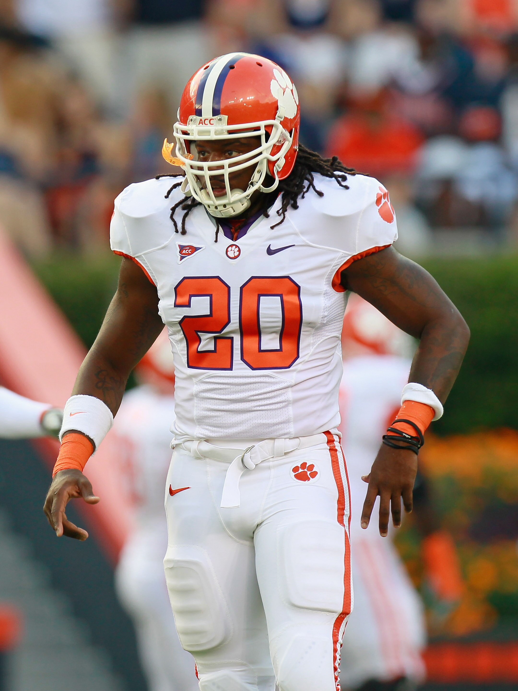 AUBURN, AL - SEPTEMBER 18:  Brandon Maye #20 of the Clemson Tigers against the Auburn Tigers at Jordan-Hare Stadium on September 18, 2010 in Auburn, Alabama.  (Photo by Kevin C. Cox/Getty Images)