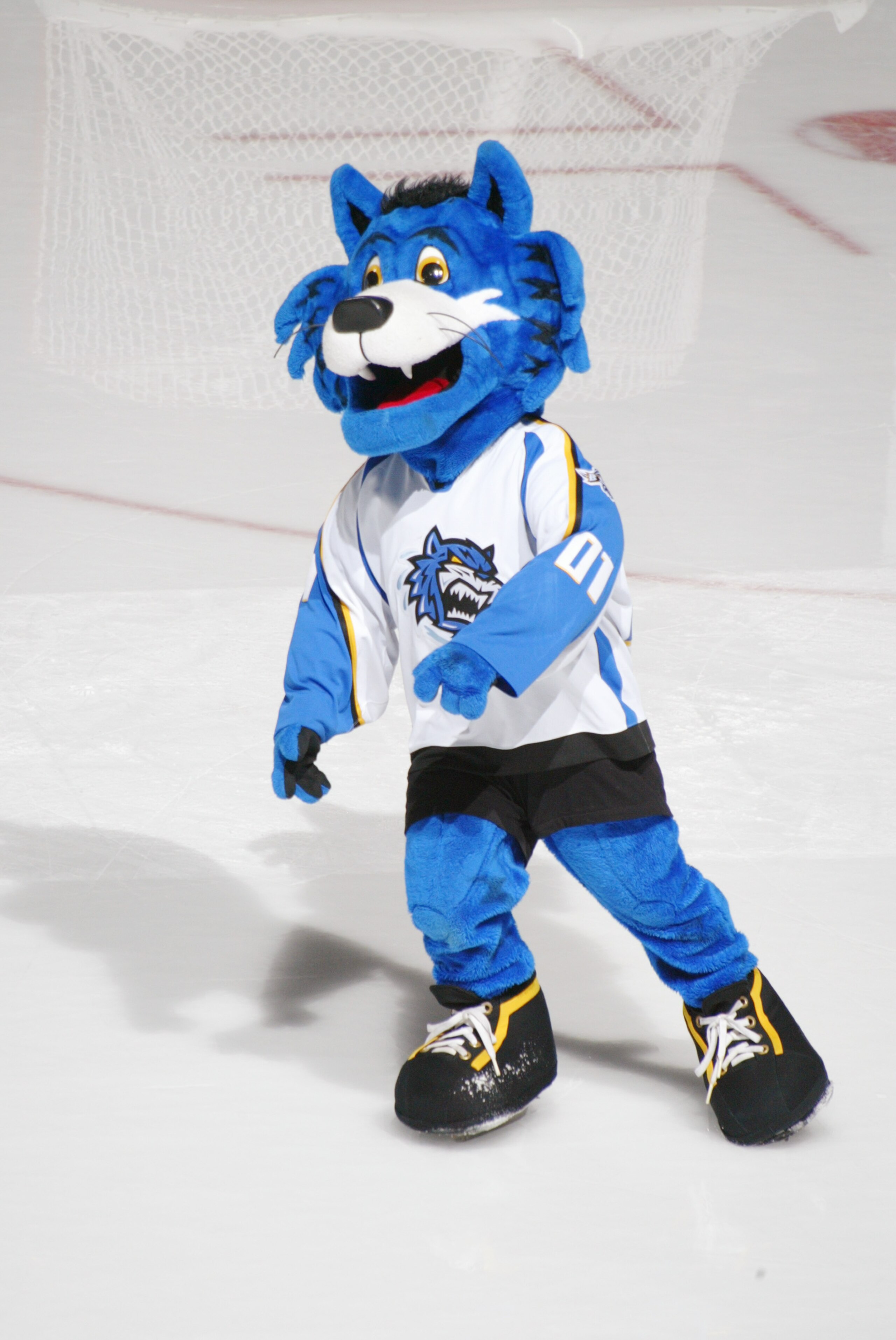 BRIDGEPORT, CT - DECEMBER 4:  The Bridgeport Sound Tigers mascot performs during the game against the Hartford Wolf Pack at the Arena at Harbor Yard on December 4, 2005 in Bridgeport, Connecticut. Hartford won 5-3.  (Photo by Mike Stobe/Getty Images)