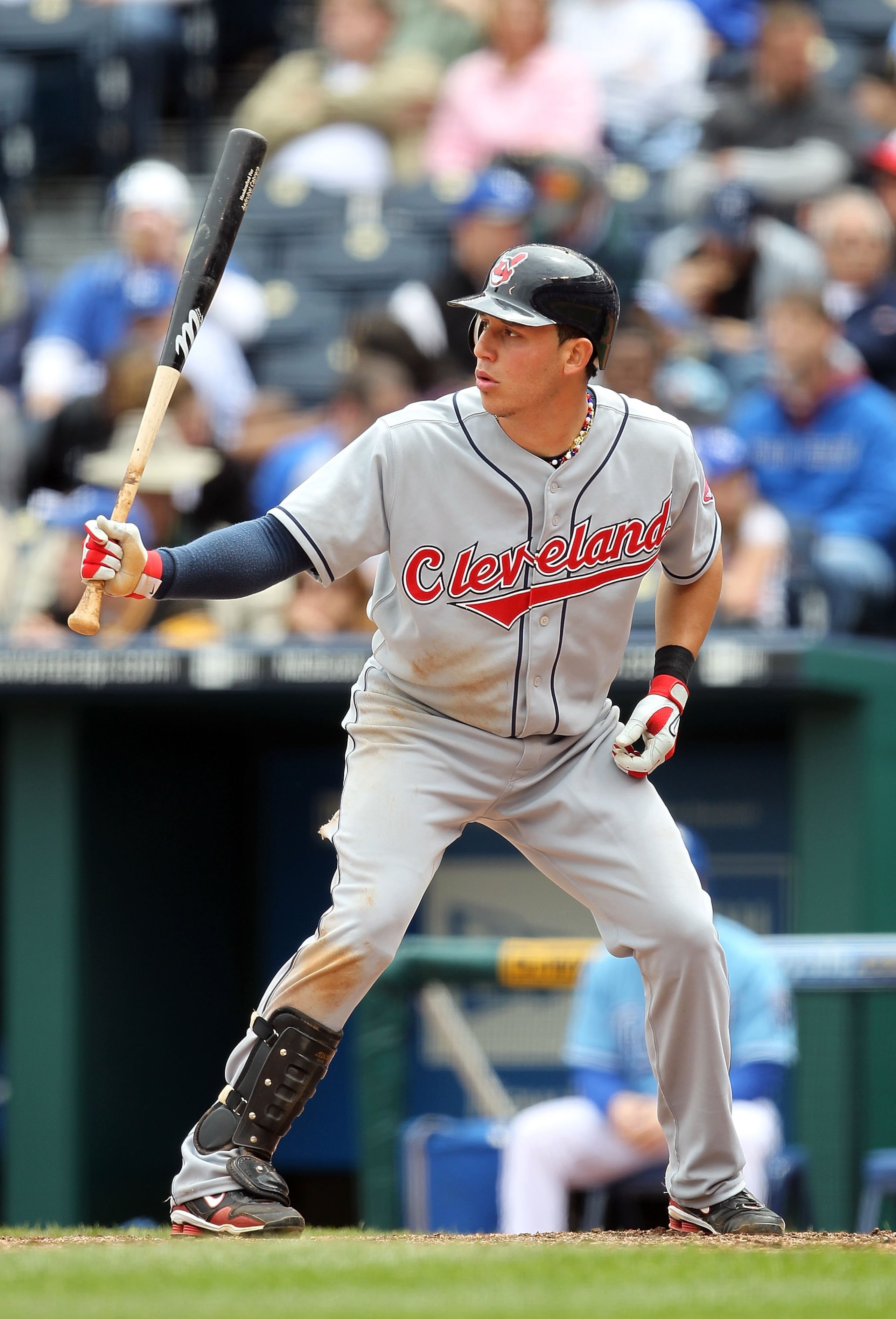 KANSAS CITY, MO - MAY 13:  Asdrubal Cabrera #13 of the Cleveland Indians bats during the game against the Kansas City Royals on May 13, 2010 at Kauffman Stadium in Kansas City, Missouri.  (Photo by Jamie Squire/Getty Images)