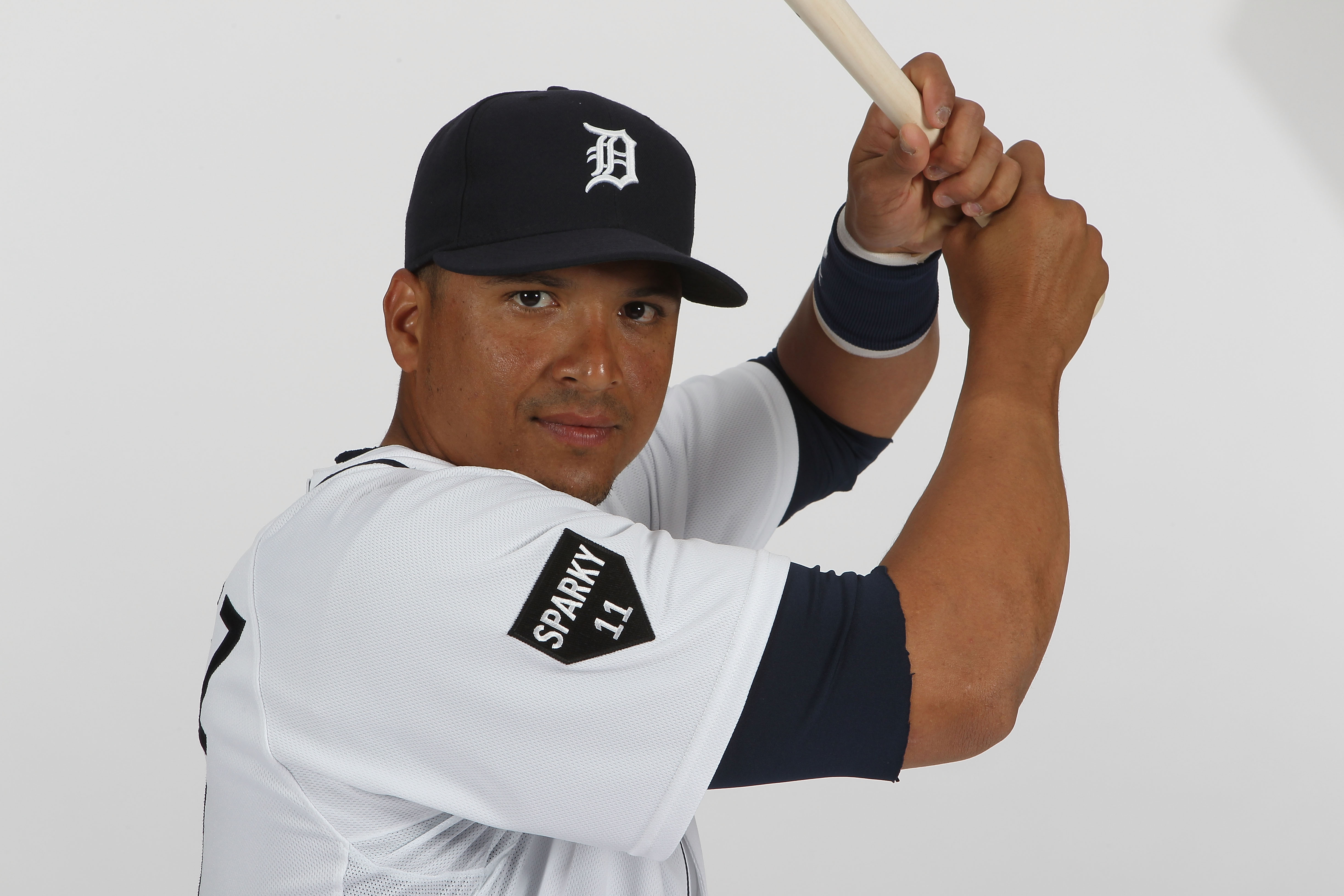 LAKELAND, FL - FEBRUARY 21:  Victor Martinez #41 of the Detroit Tigers poses for a portrait during Photo Day on February 21, 2011 at Joker Marchant Stadium in Lakeland, Florida.  (Photo by Nick Laham/Getty Images)