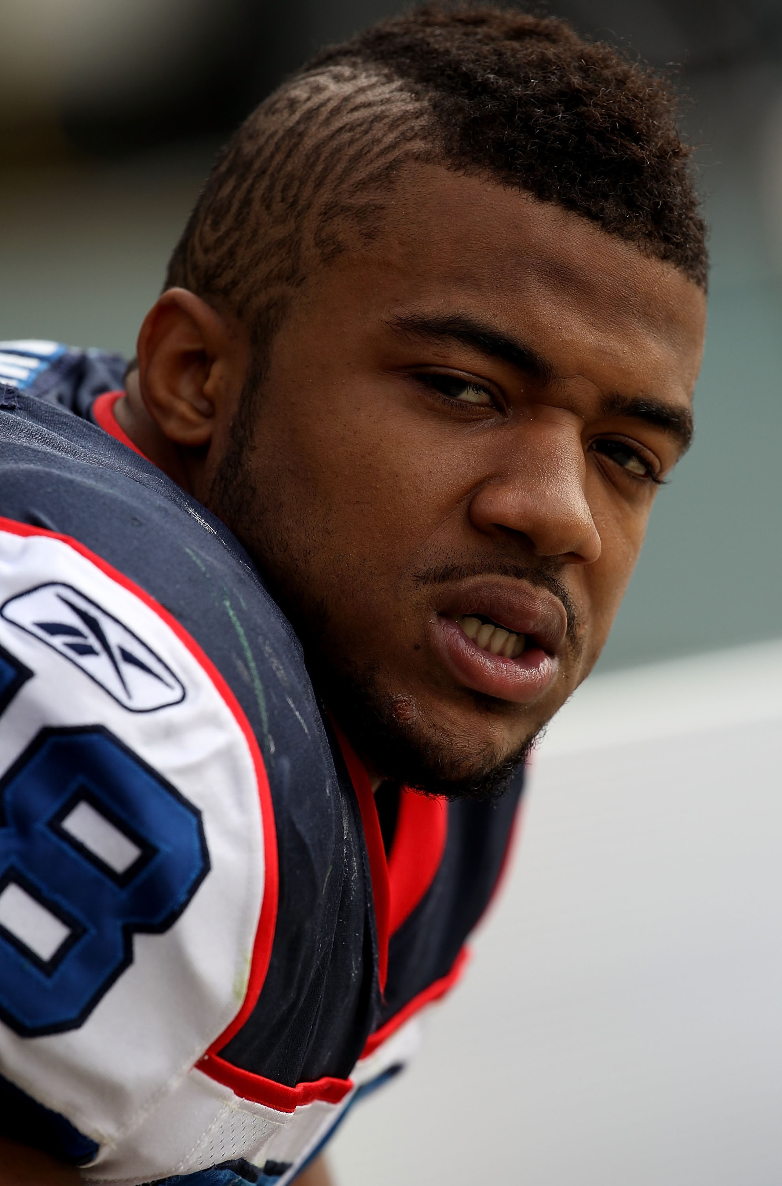 GREEN BAY, WI - SEPTEMBER 19: Aaron Maybin #58 of the Buffalo Bills sits on the bench during a game against the Green Bay Packers at Lambeau Field on September 19, 2010 in Green Bay, Wisconsin. The Packers defeated the Bills 34-7. (Photo by Jonathan Danie