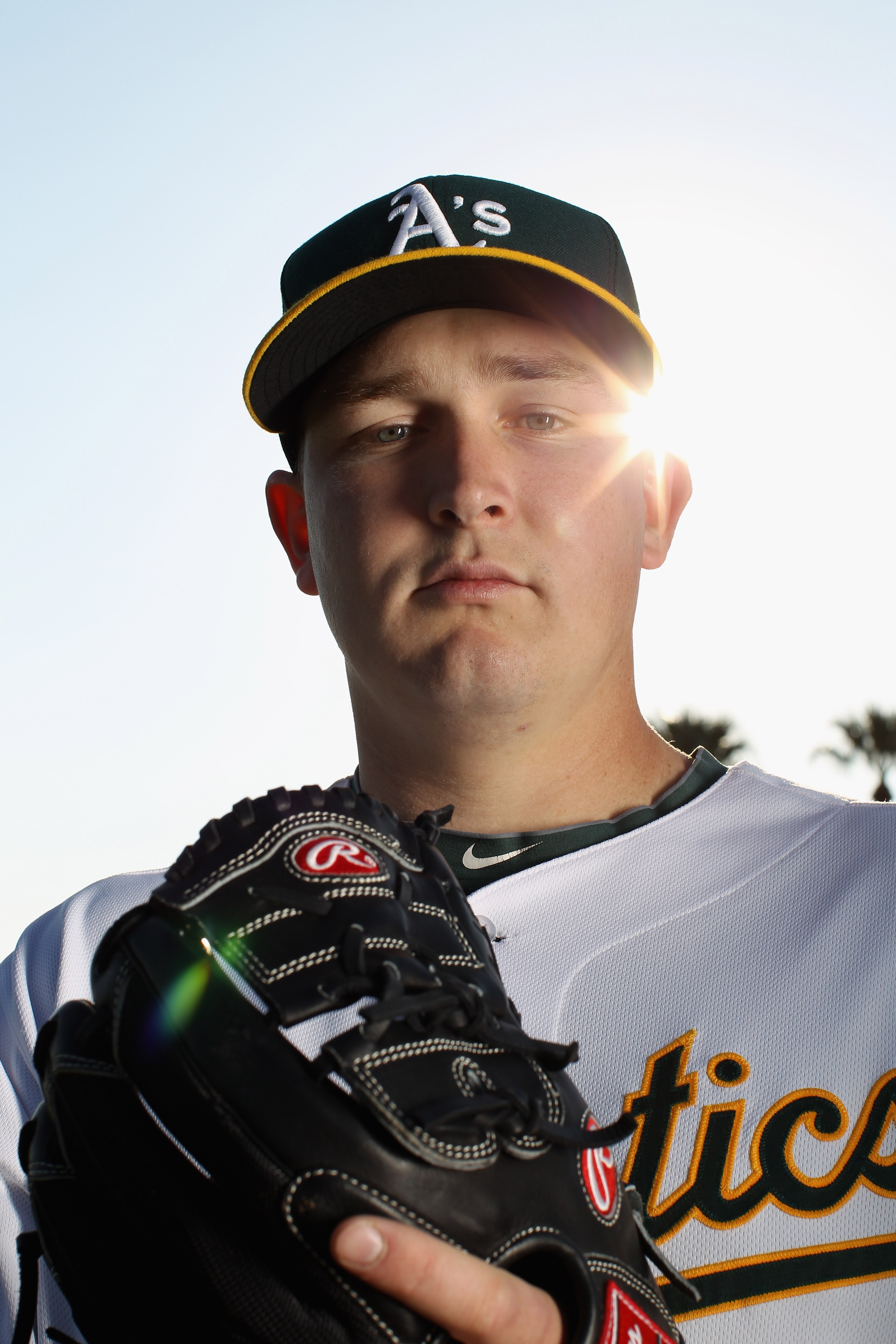 PHOENIX, AZ - FEBRUARY 24:  Trevor Cahill #53 of the Oakland Athletics poses for a portrait during media photo day at Phoenix Municipal Stadium on February 24, 2011 in Phoenix, Arizona.  (Photo by Ezra Shaw/Getty Images)