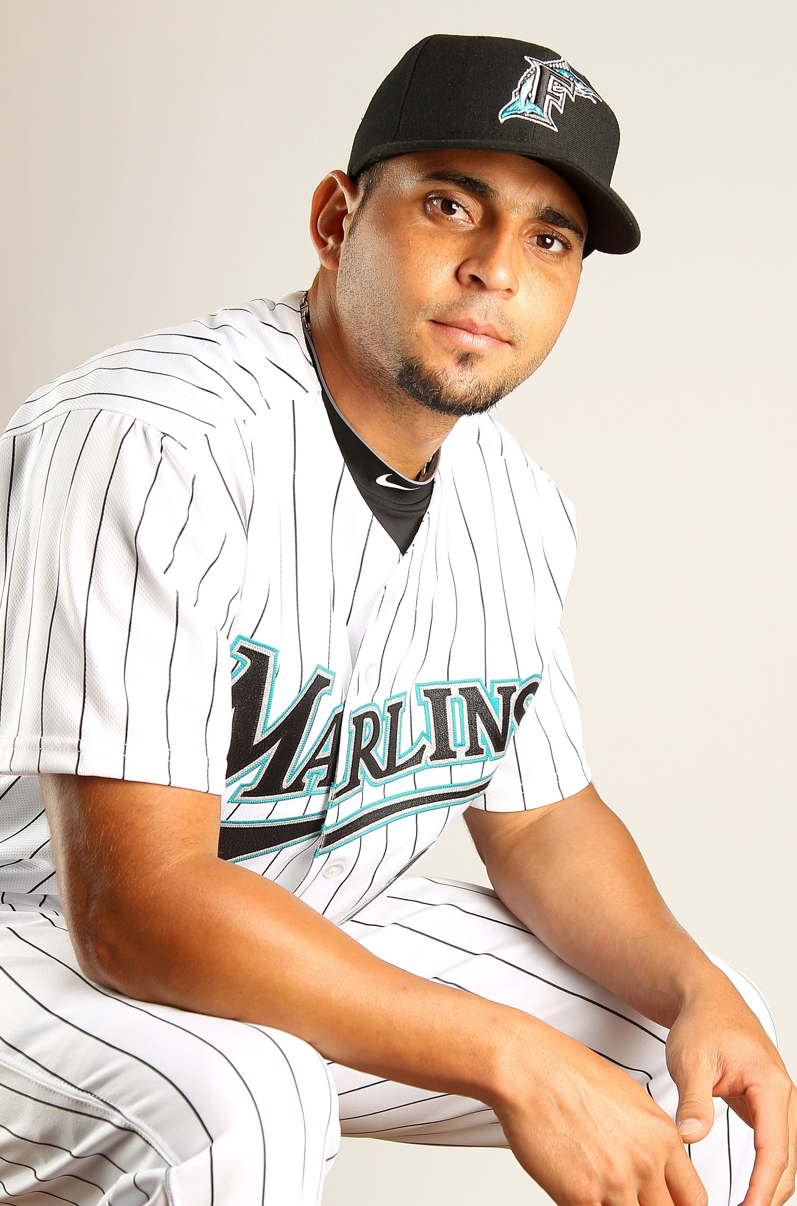 JUPITER, FL - FEBRUARY 23:  Omar Infante #13 of the Florida Marlins during Photo Day at Roger Dean Stadium on February 23, 2011 in Jupiter, Florida.  (Photo by Mike Ehrmann/Getty Images)