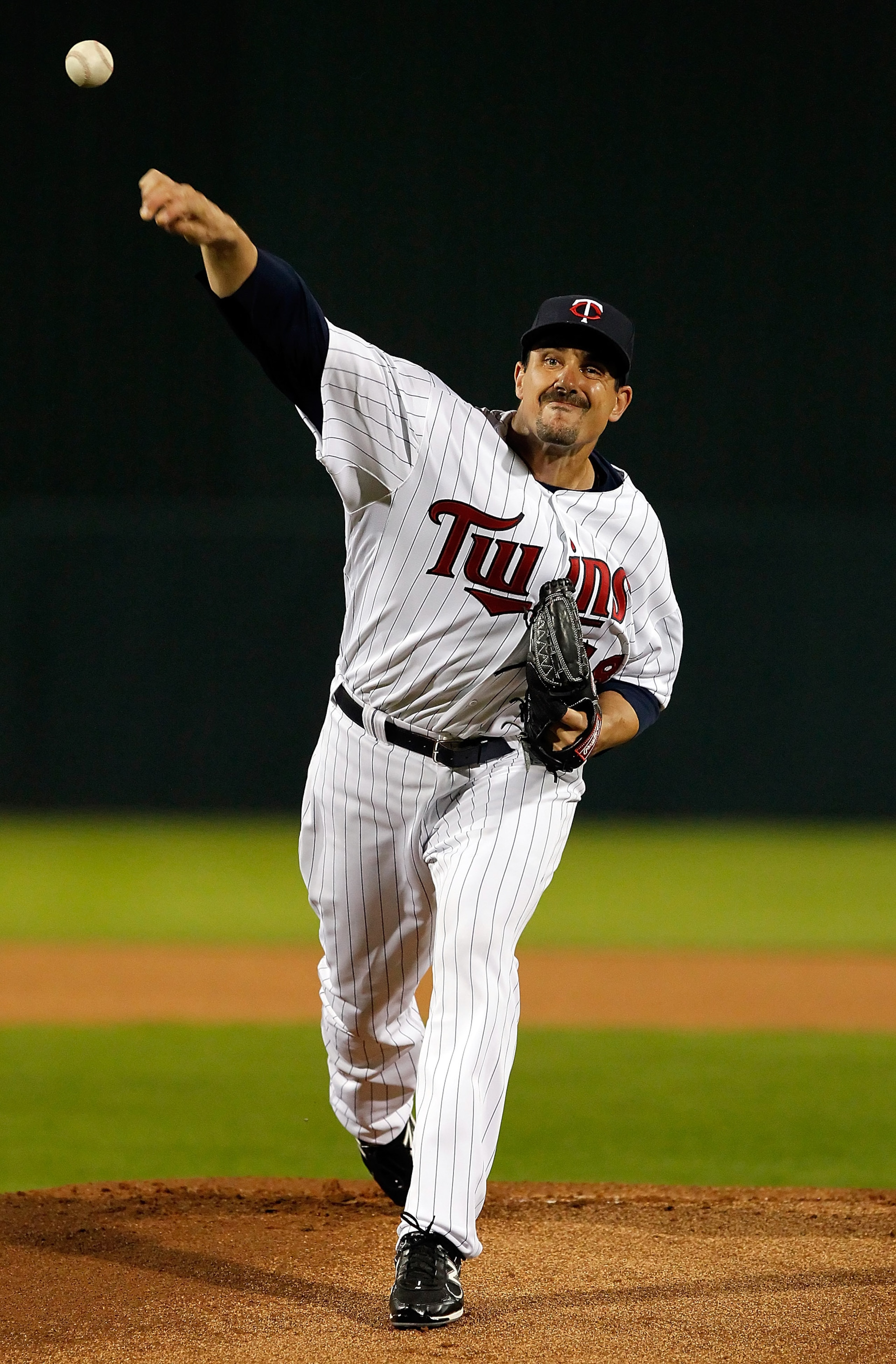 FORT MYERS, FL - FEBRUARY 27:  Pitcher Carl Pavano #48 of the Minnesota Twins pitches against the Boston Red Sox during a Grapefruit League Spring Training Game at Hammond Stadium on February 27, 2011 in Fort Myers, Florida.  (Photo by J. Meric/Getty Imag