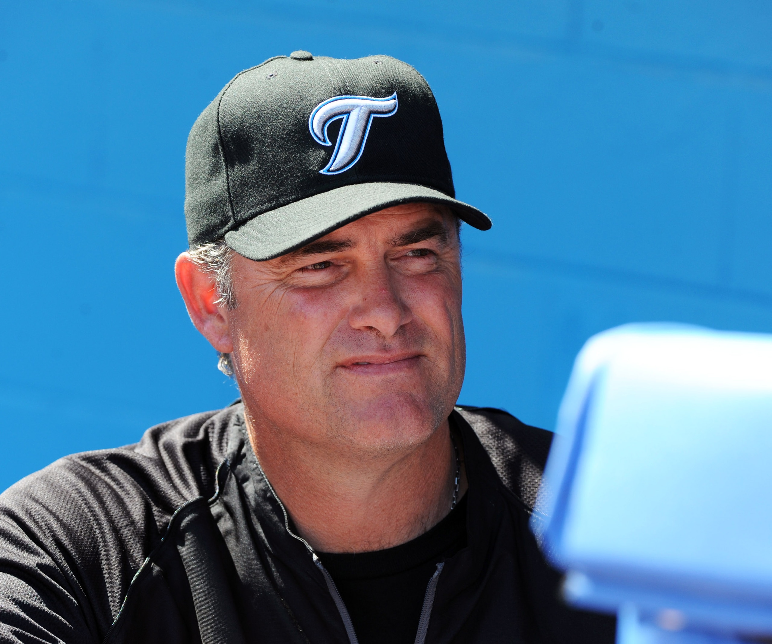 DUNEDIN, FL - FEBRUARY 26:  Manager John Farrell #52 of the Toronto Blue Jays watches play against the Detroit Tigers February 26, 2011 at Florida Auto Exchange Stadium in Dunedin, Florida.  (Photo by Al Messerschmidt/Getty Images)