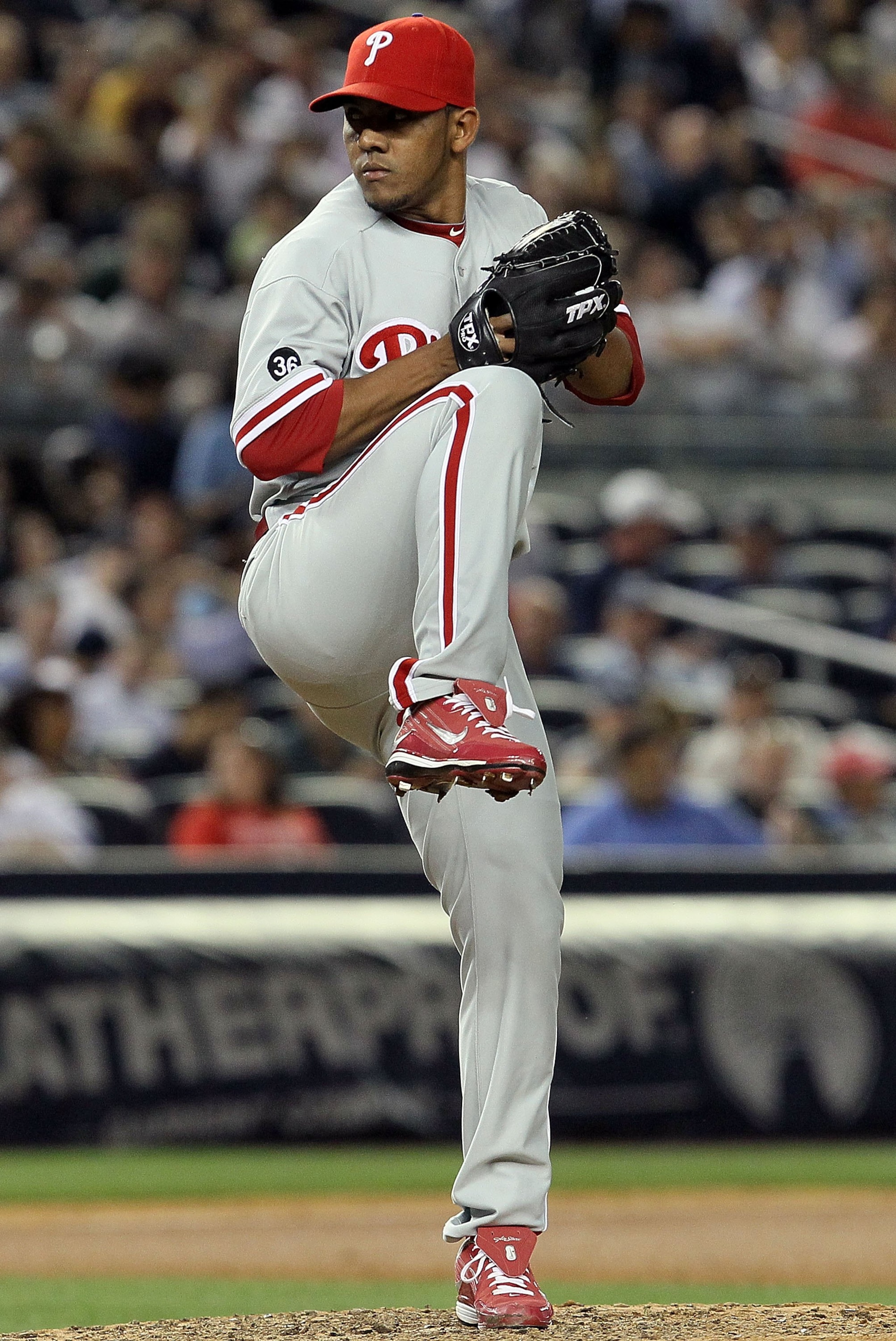 NEW YORK - JUNE 15:  Antonio Bastardo #58 of the Philadelphia Phillies delivers a pitch against the New York Yankees on June 15, 2010 at Yankee Stadium in the Bronx borough of New York City.  (Photo by Jim McIsaac/Getty Images)