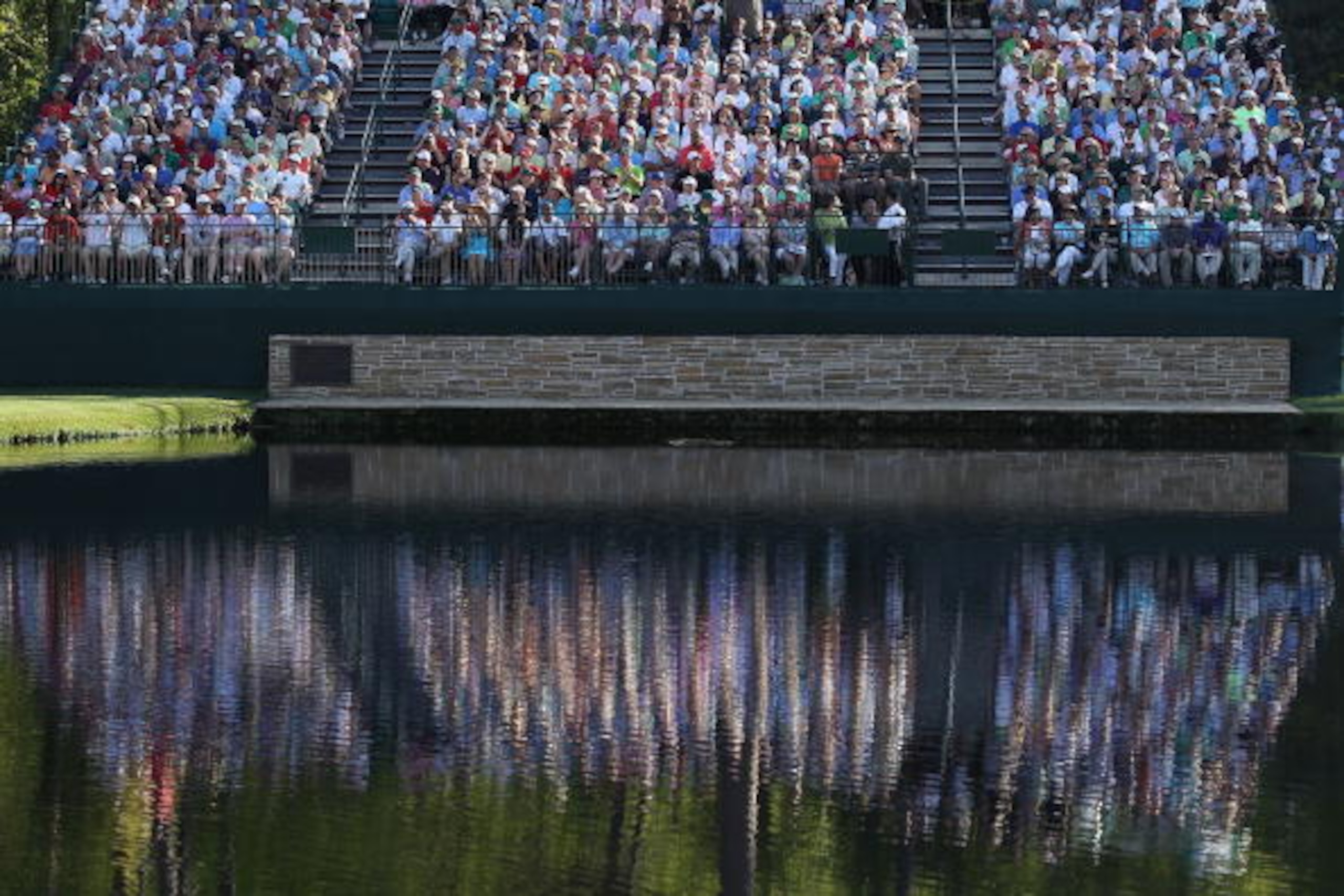 AUGUSTA, GA - APRIL 11:  A general view of the crowd on the 15th hole during the final round of the 2010 Masters Tournament at Augusta National Golf Club on April 11, 2010 in Augusta, Georgia.  (Photo by Streeter Lecka/Getty Images for Golf Week)