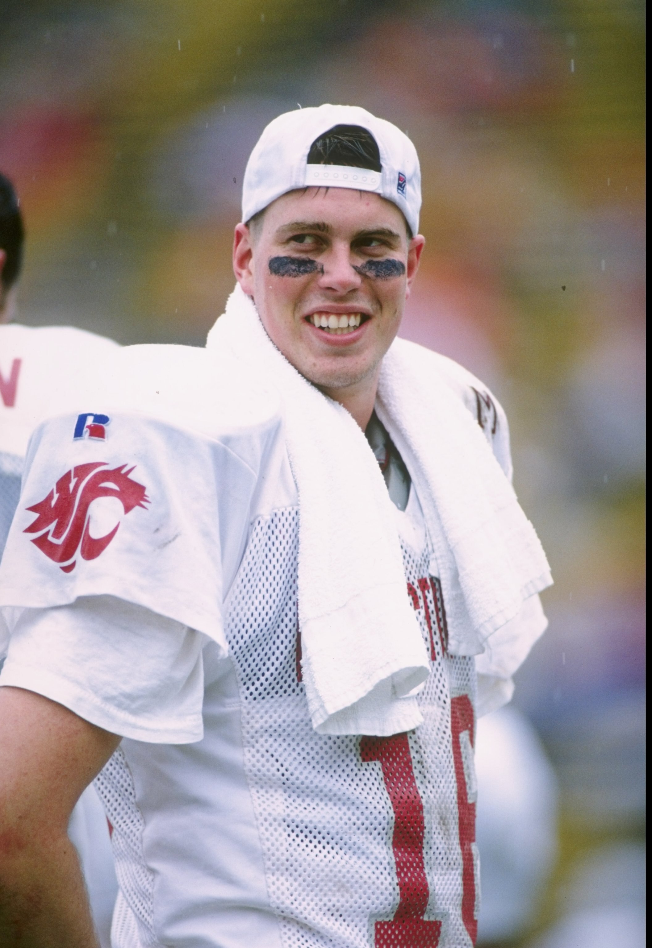 16 Nov 1996:  Quarterback Ryan Leaf of the Washington State Cougars looks on during a game against the Stanford Cardinal at Stanford Stadium in Palo Alto, California.  Stanford won the game, 33-17. Mandatory Credit: Otto Greule Jr.  /Allsport