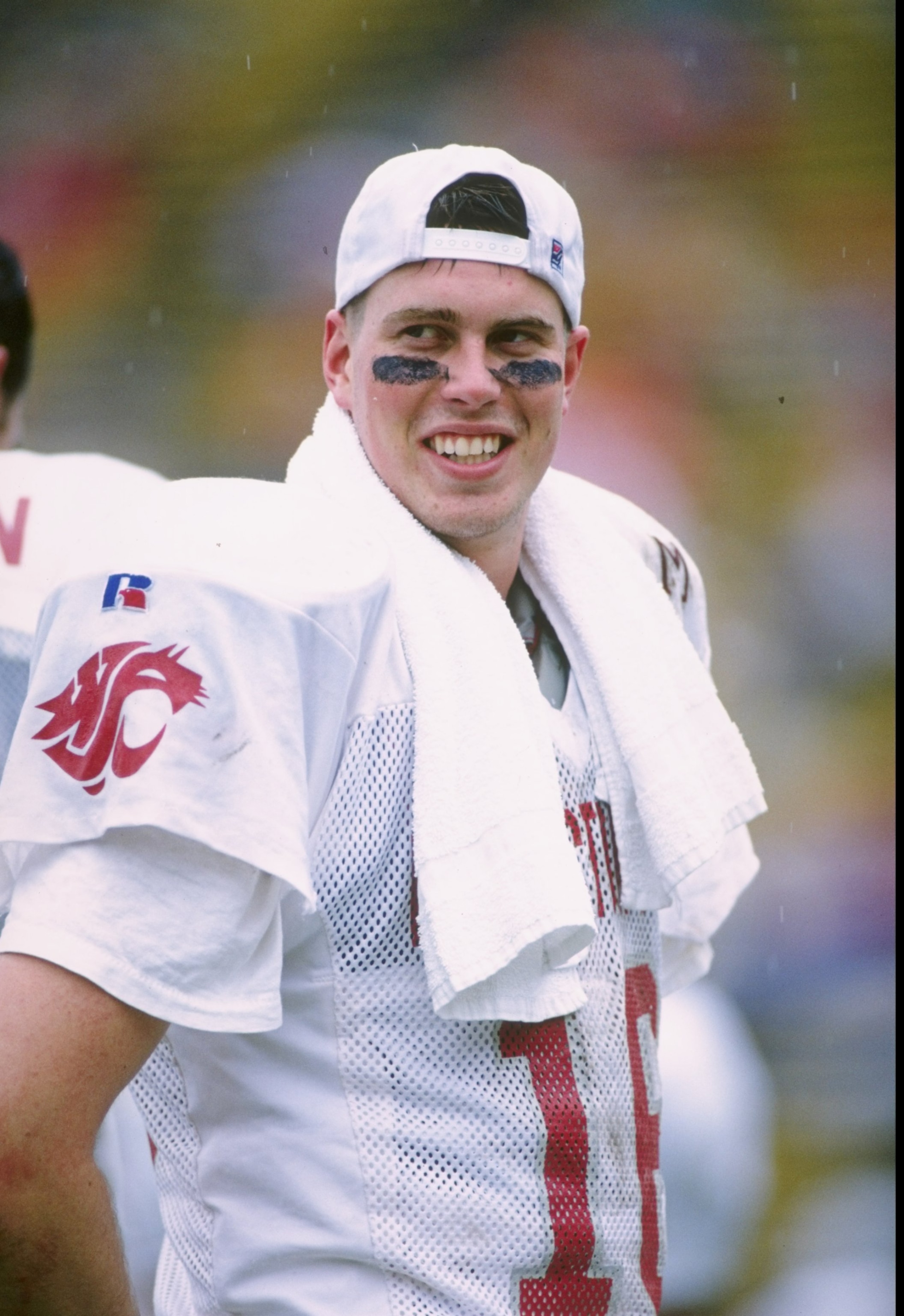 16 Nov 1996:  Quarterback Ryan Leaf of the Washington State Cougars looks on during a game against the Stanford Cardinal at Stanford Stadium in Palo Alto, California.  Stanford won the game, 33-17. Mandatory Credit: Otto Greule Jr.  /Allsport