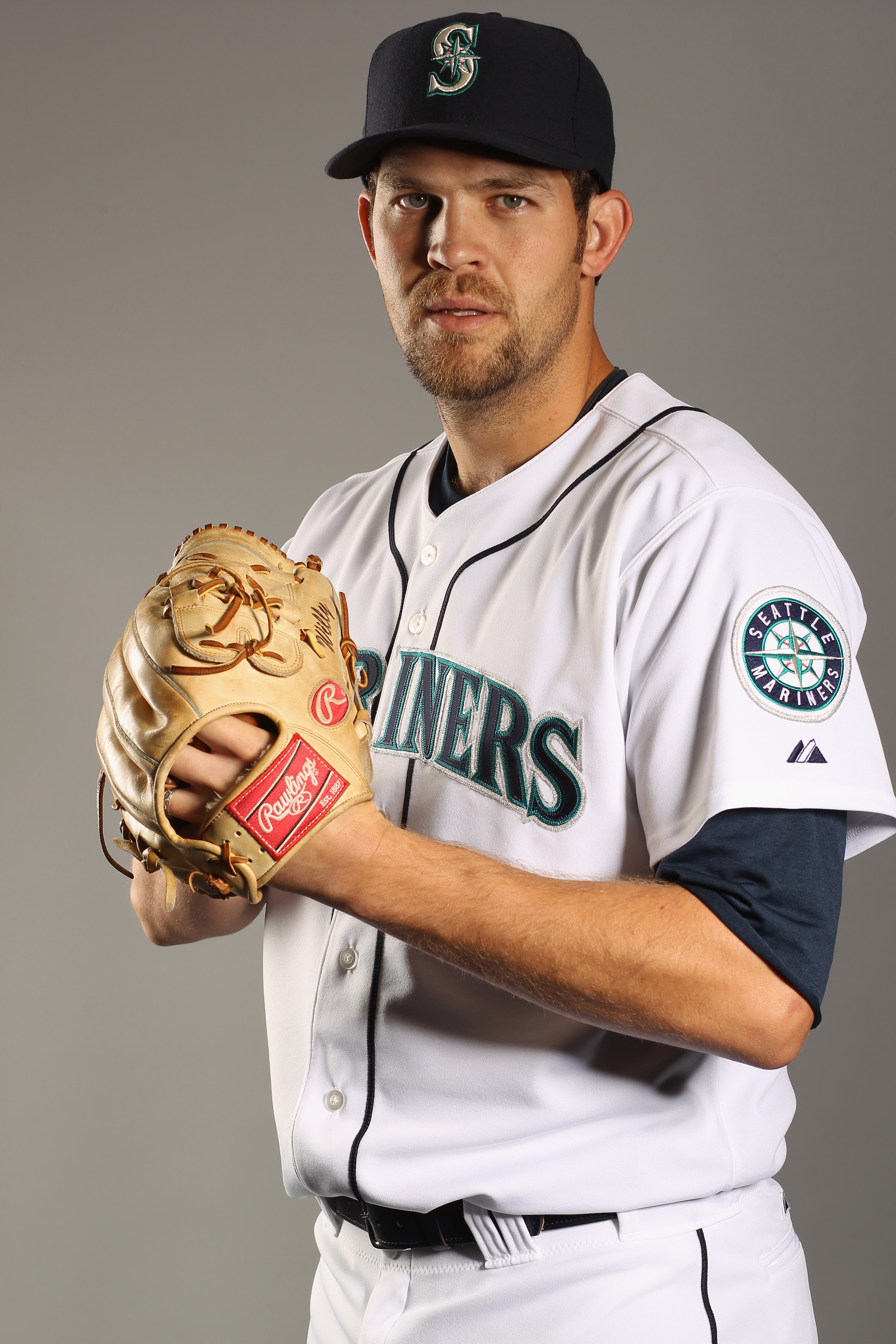 PEORIA, AZ - FEBRUARY 20:  Tom Wilhelmsen #73 of the Seattle Mariners poses for a portrait at the Peoria Sports Complex on February 20, 2011 in Peoria, Arizona.  (Photo by Ezra Shaw/Getty Images)