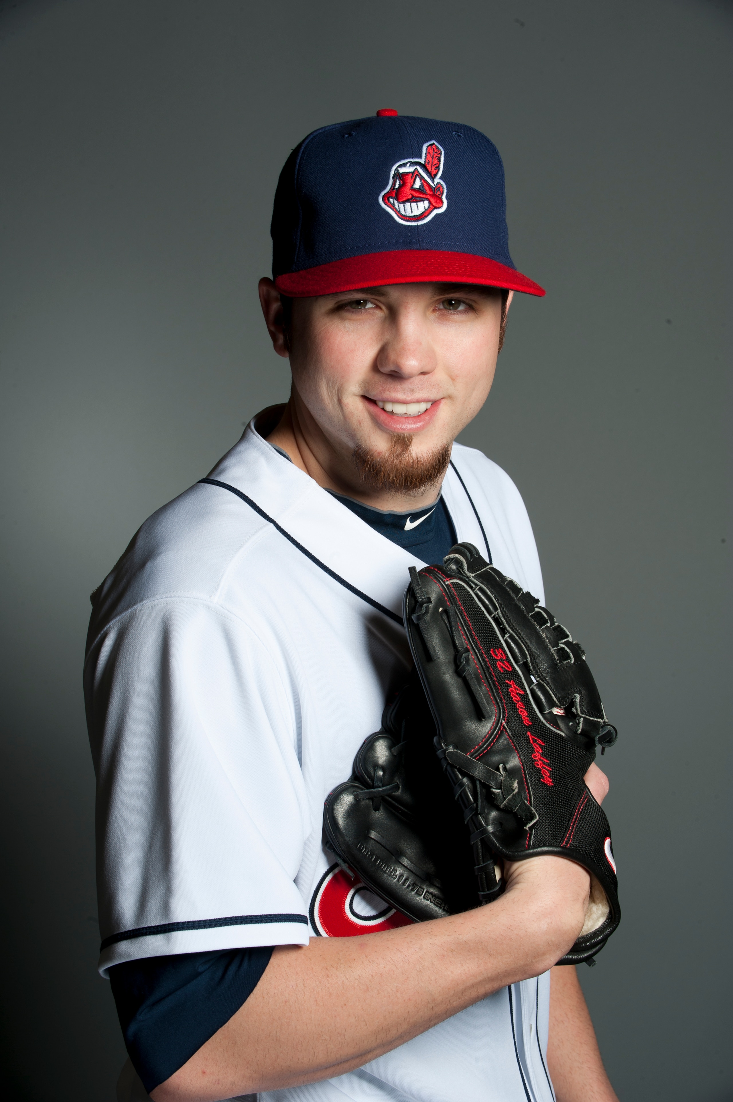 GOODYEAR, AZ - FEBRUARY 22: Aaron Laffey #32of the Cleveland Indians poses during their photo day at the Cleveland Indians Spring Training Complex on February 22, 2011 in Goodyear, Arizona. (Photo by Rob Tringali/Getty Images)