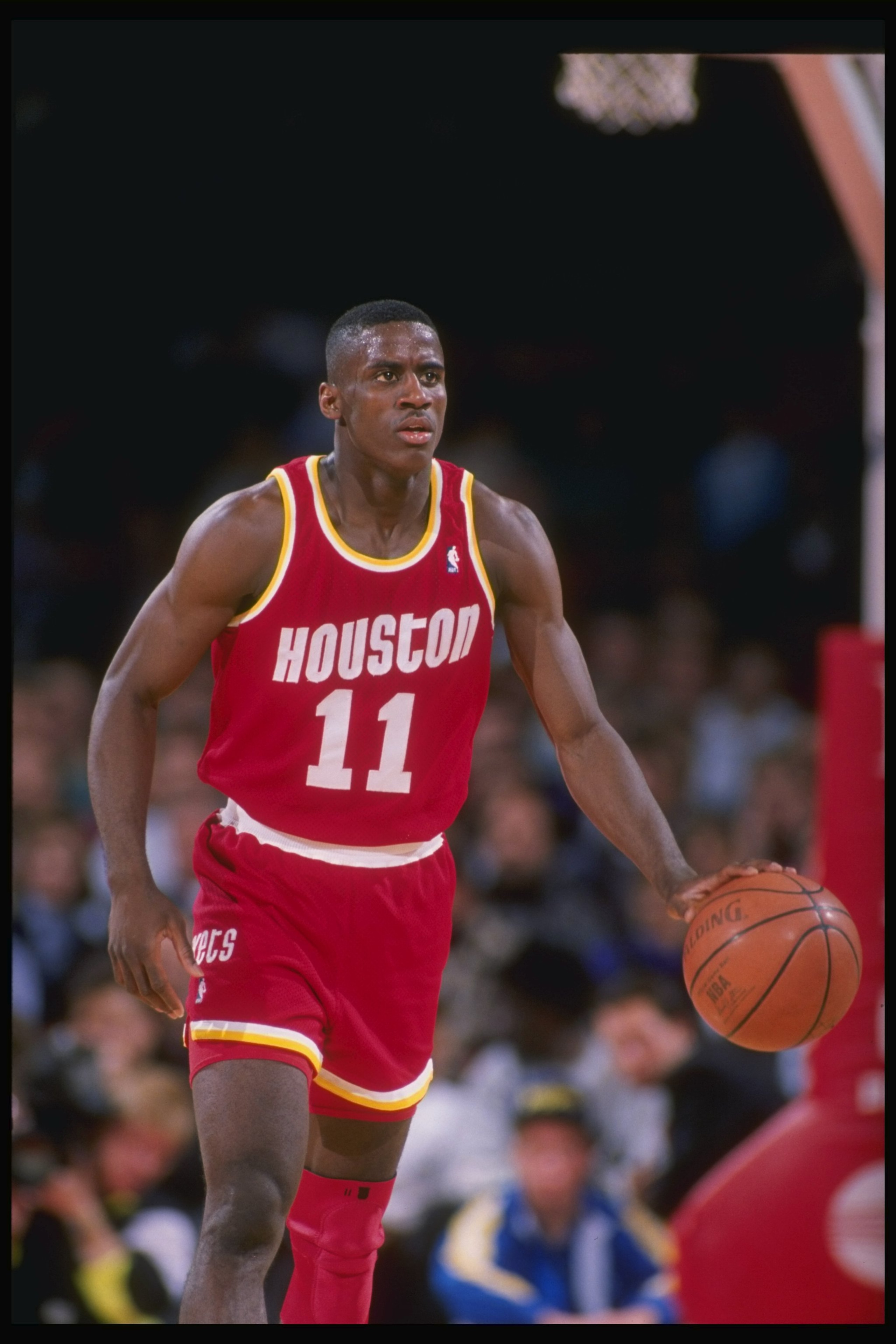 Guard Vernon Maxwell of the Houston Rockets in action.