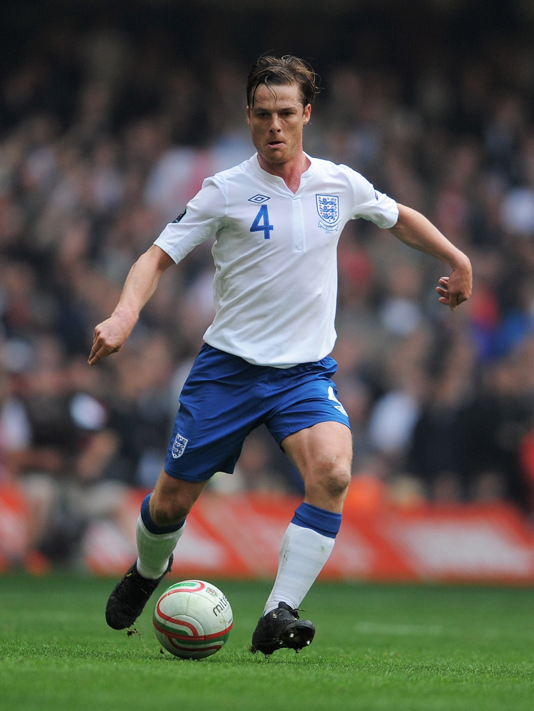 CARDIFF, WALES - MARCH 26:  Scott Parker of England in action during the UEFA EURO 2012 Group G qualifying match between Wales and England at the Millennium Stadium on March 26, 2011 in Cardiff, Wales.  (Photo by Michael Regan/Getty Images)