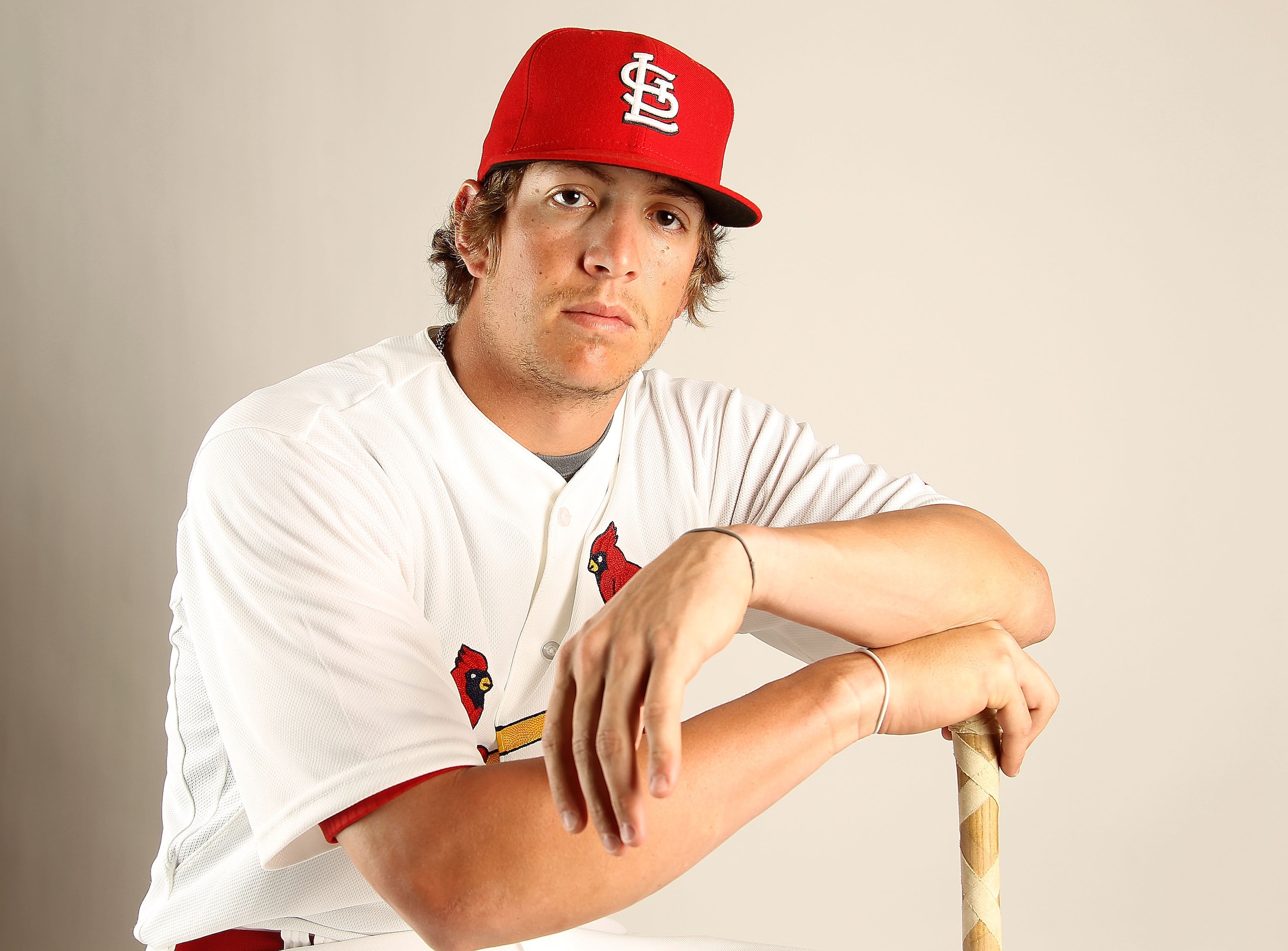 JUPITER, FL - FEBRUARY 24: Colby Rasmus #28 of the St. Louis Cardinals poses for a portrait during Photo Day at Roger Dean Stadium on February 24, 2011 in Jupiter, Florida.  (Photo by Mike Ehrmann/Getty Images)