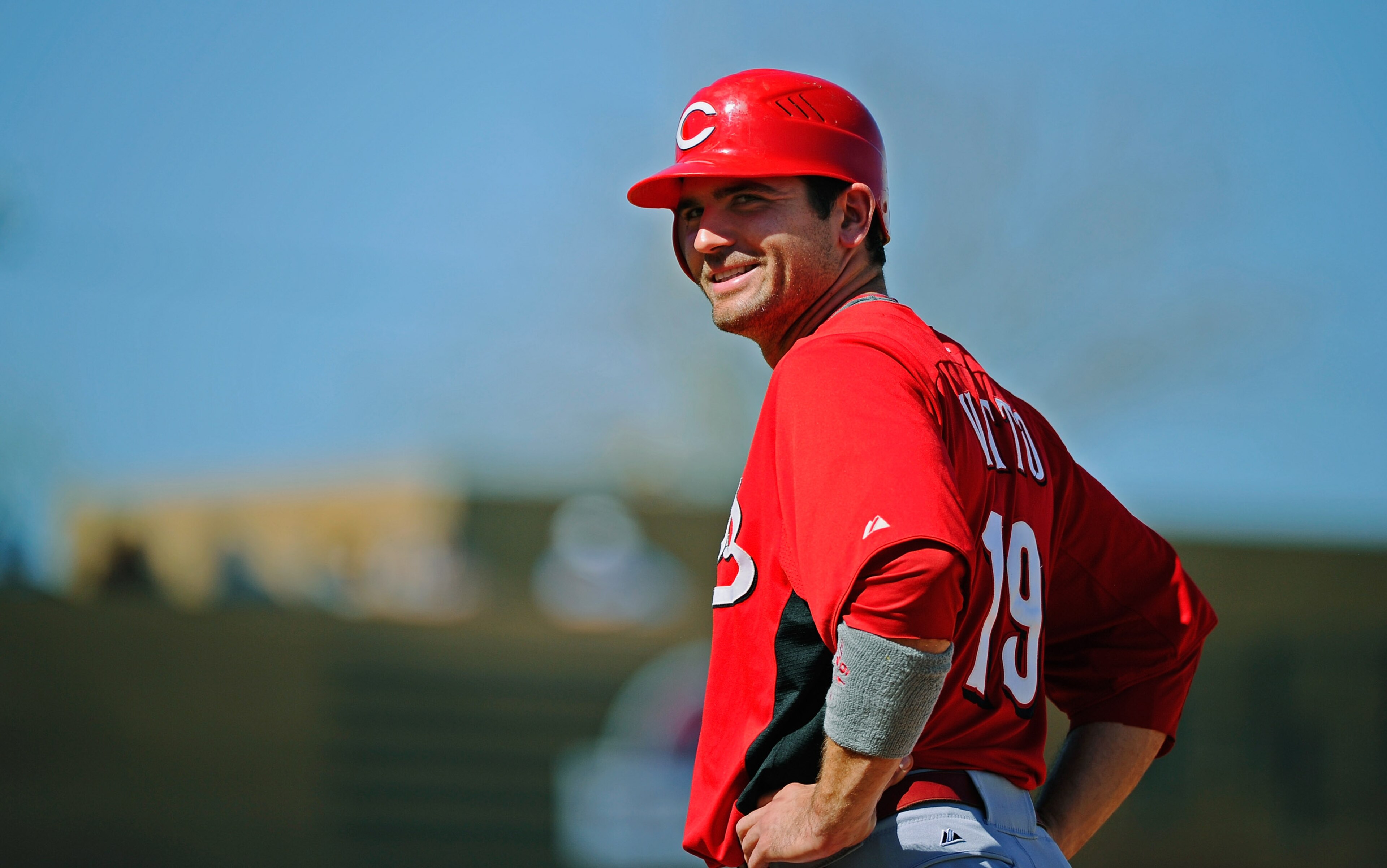 SCOTTSDALE, AZ - MARCH 14: Joey Votto #19 of the Cincinnati Reds against the Colorodo Rockies during the spring training baseball game at Salt River Fields at Talking Stick on March 14, 2011 in Scottsdale, Arizona. (Photo by Kevork Djansezian/Getty Imag SCOTTSDALE, AZ - MARCH 14: Joey Votto #19 of the Cincinnati Reds against the Colorodo Rockies during the spring training baseball game at Salt River Fields at Talking Stick on March 14, 2011 in Scottsdale, Arizona. (Photo by Kevork Djansezian/Getty Imag
