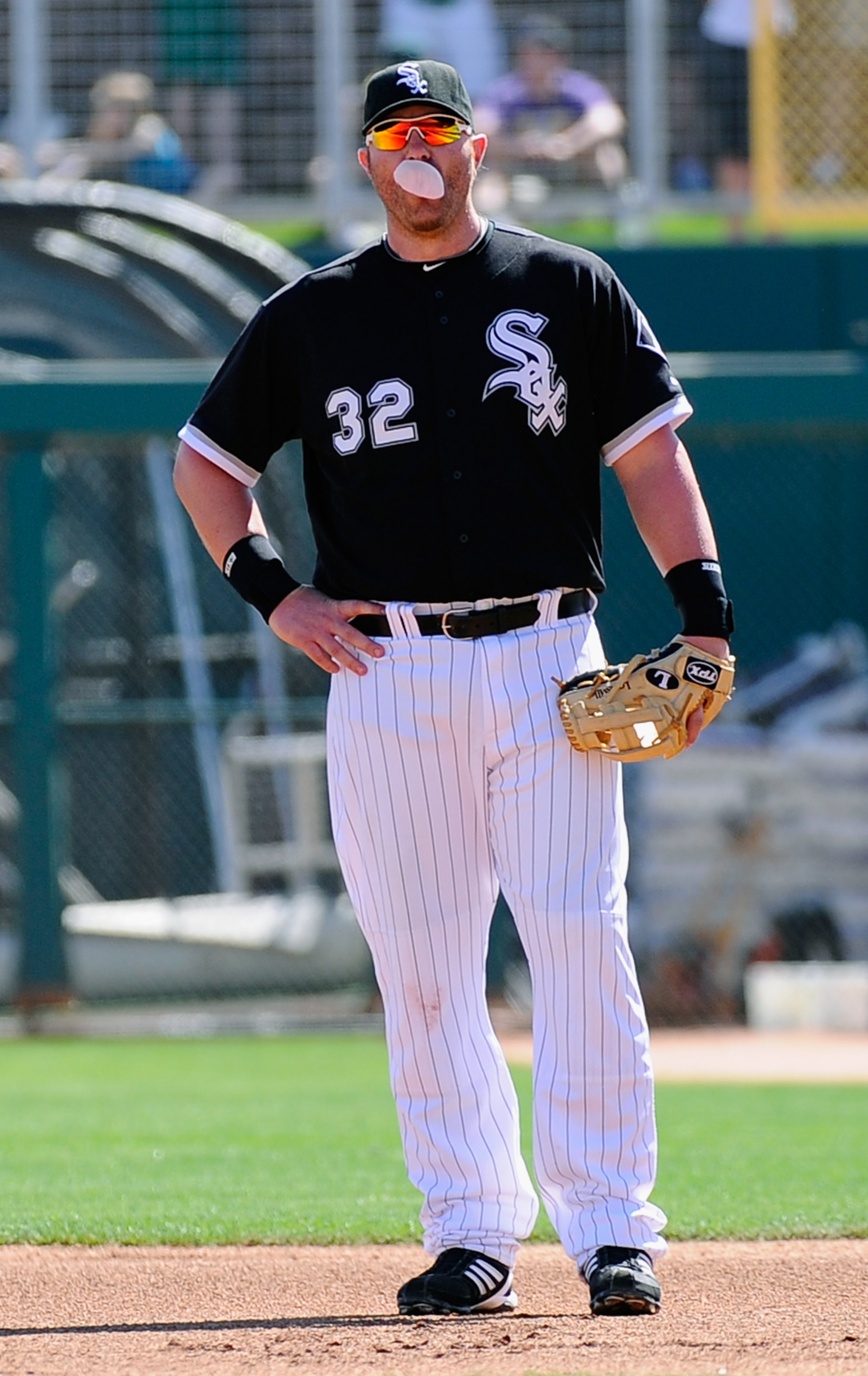GLENDALE, AZ - MARCH 11: Adam Dunn #32 of the Chicago White Sox during the spring training baseball game against Chicago Cubs at Camelback Ranch on March 11, 2011 in Glendale, Arizona. (Photo by Kevork Djansezian/Getty Images) GLENDALE, AZ - MARCH 11: Adam Dunn #32 of the Chicago White Sox during the spring training baseball game against Chicago Cubs at Camelback Ranch on March 11, 2011 in Glendale, Arizona. (Photo by Kevork Djansezian/Getty Images)