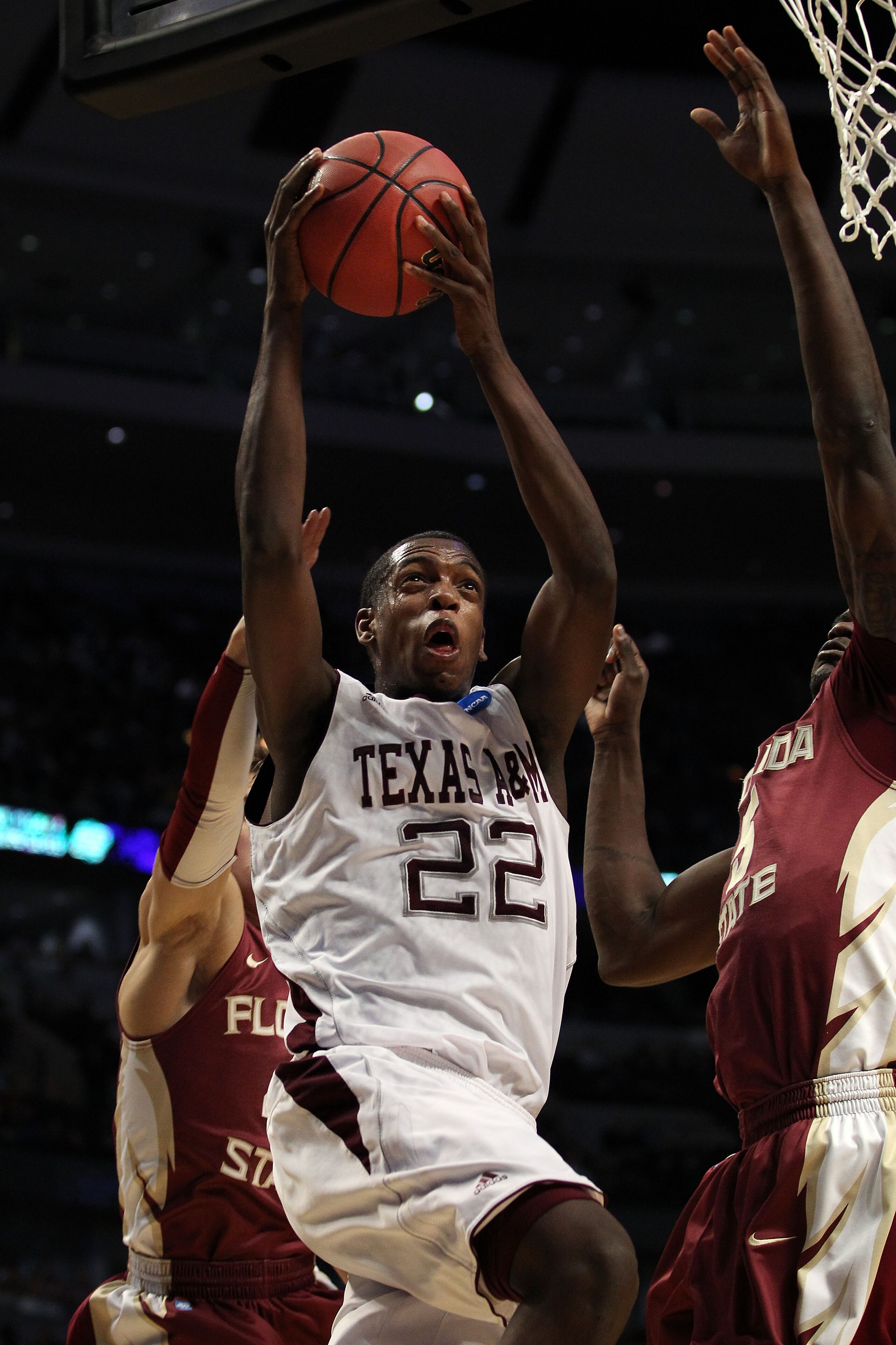 CHICAGO, IL - MARCH 18:  Khris Middleton #22 of the Texas A&M Aggies shoots against the Florida State Seminoles in the first half during the second round of the 2011 NCAA men's basketball tournament at the United Center on March 18, 2011 in Chicago, Illin
