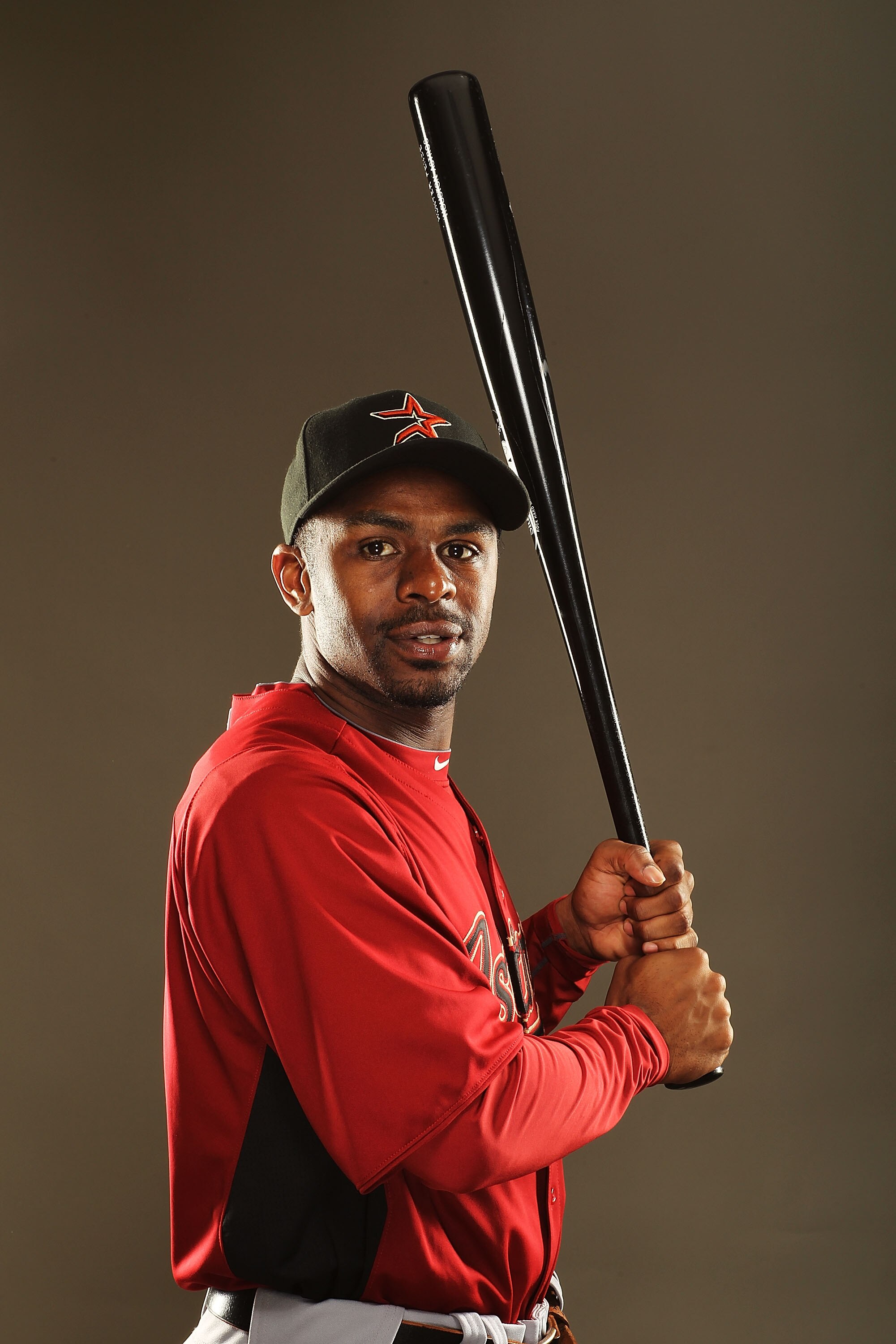 KISSIMMEE, FL - FEBRUARY 24:  Michael Bourn #21 of the Houston Astros poses for a portrait during Spring Training photo Day at Osceola County Stadium  on February 24, 2011 in Kissimmee, Florida.  (Photo by Al Bello/Getty Images)