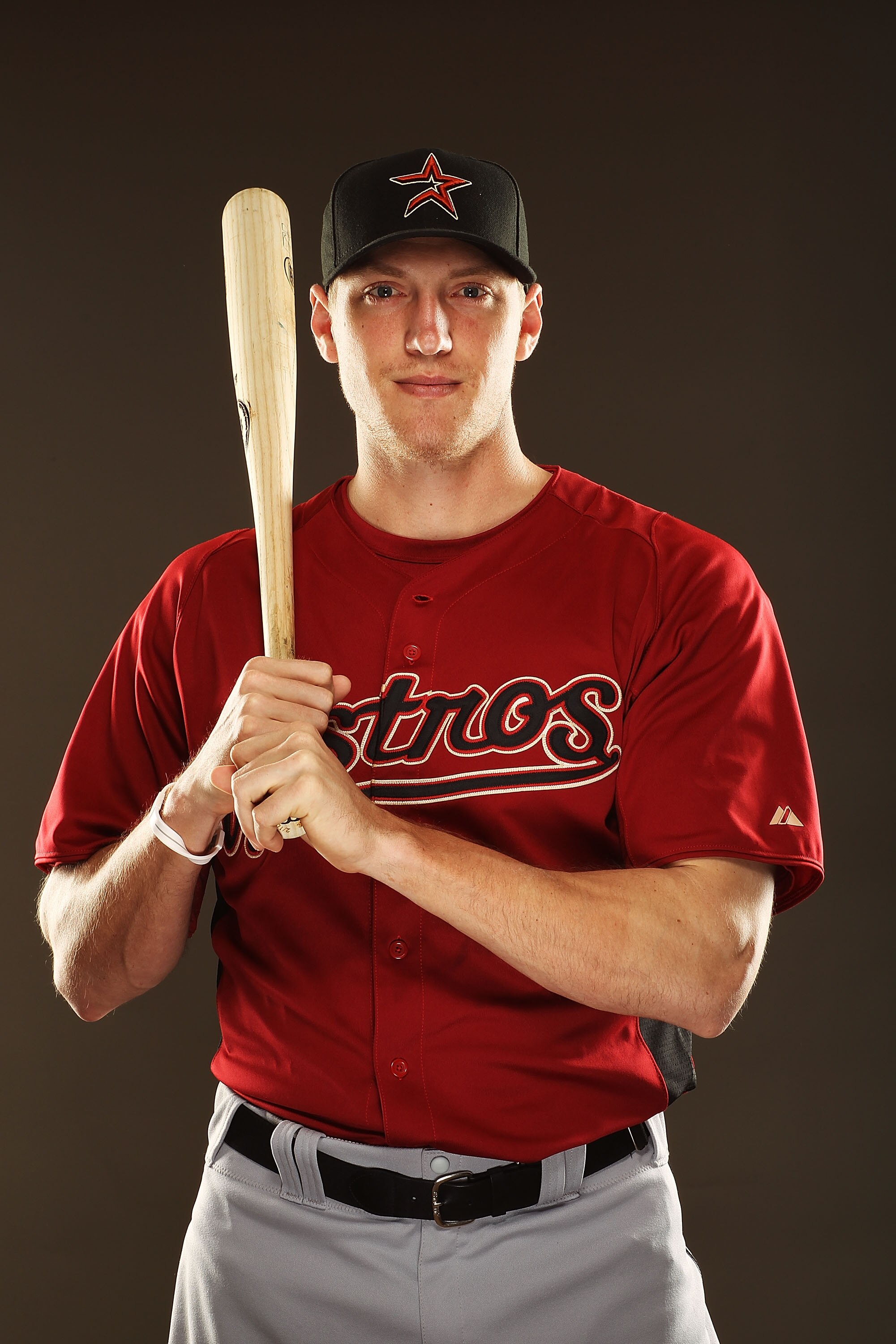 KISSIMMEE, FL - FEBRUARY 24:  Hunter Pence #9 of the Houston Astros poses for a portrait during Spring Training photo Day at Osceola County Stadium  on February 24, 2011 in Kissimmee, Florida.  (Photo by Al Bello/Getty Images)