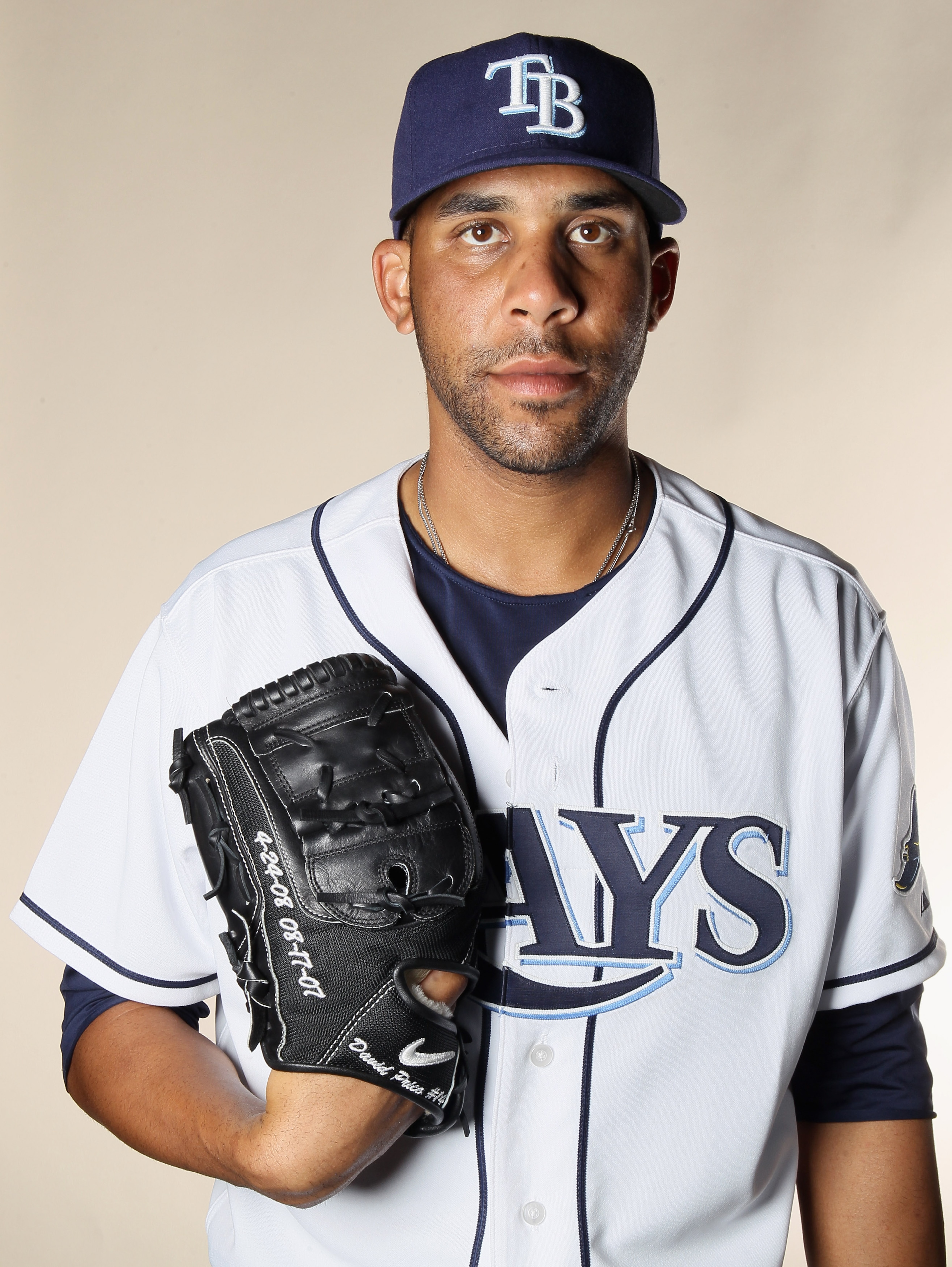 FT. MYERS, FL - FEBRUARY 22:  David Price #14 of the Tampa Bay Rays poses for a portrait during the Tampa Bay Rays Photo Day on February 22, 2011 at the Charlotte Sports Complex in Port Charlotte, Florida.  (Photo by Elsa/Getty Images)