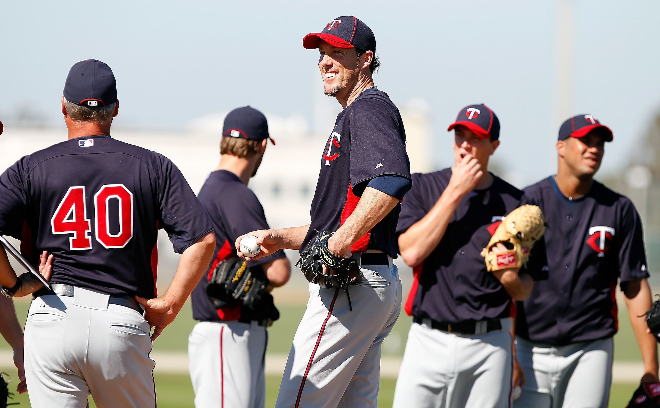 FORT MYERS, FL - FEBRUARY 23:  Pitcher Joe Nathan #36 of the Minnesota Twins warms up during a spring training workout session at Hammond Stadium on February 23, 2011 in Fort Myers, Florida.  (Photo by J. Meric/Getty Images)
