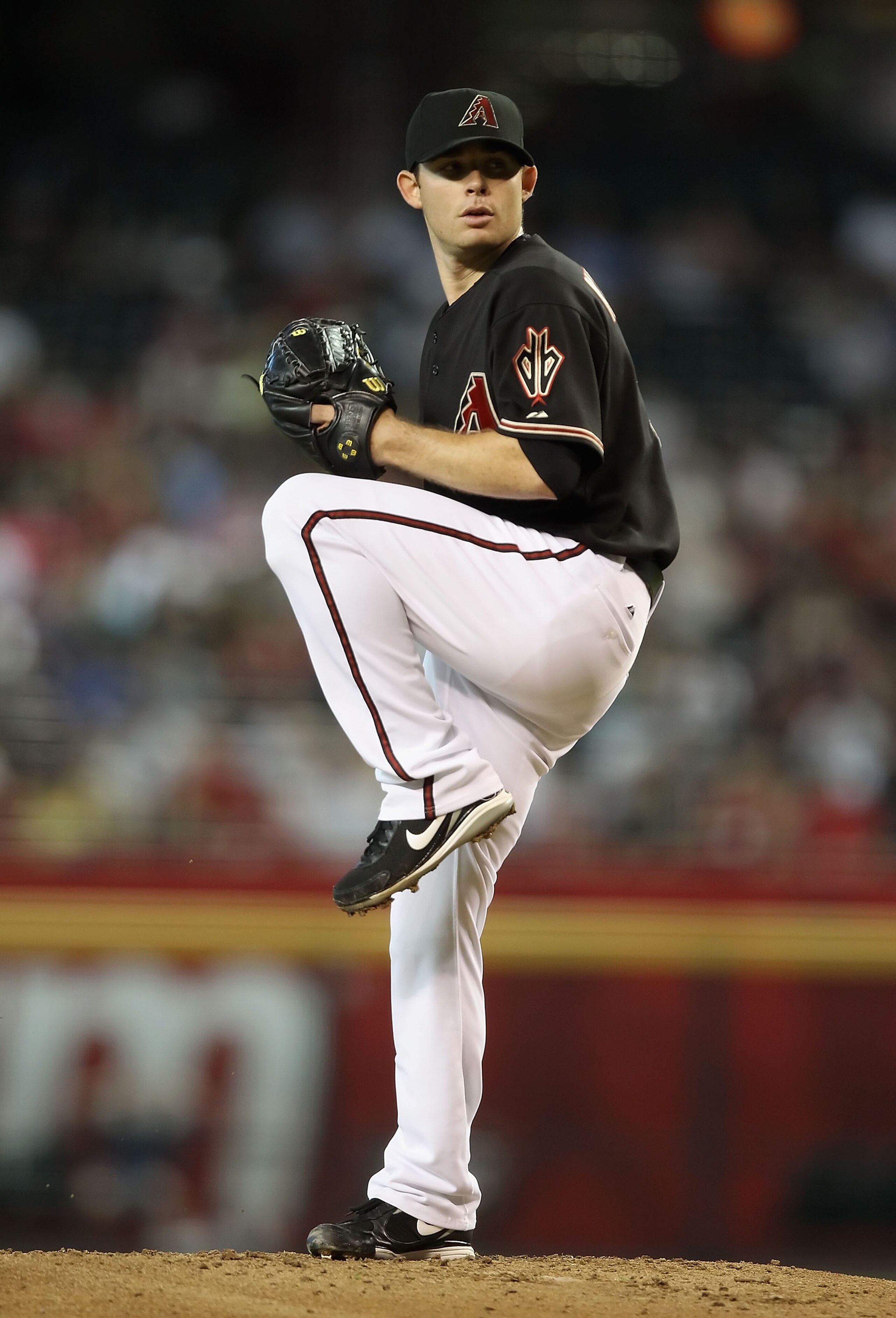 PHOENIX - JULY 10:  Starting pitcher Ian Kennedy #31 of the Arizona Diamondbacks pitches against  the Florida Marlins during the Major League Baseball game at Chase Field on July 10, 2010 in Phoenix, Arizona.  The Diamondbacks defeated the Marlins 5-4.  (