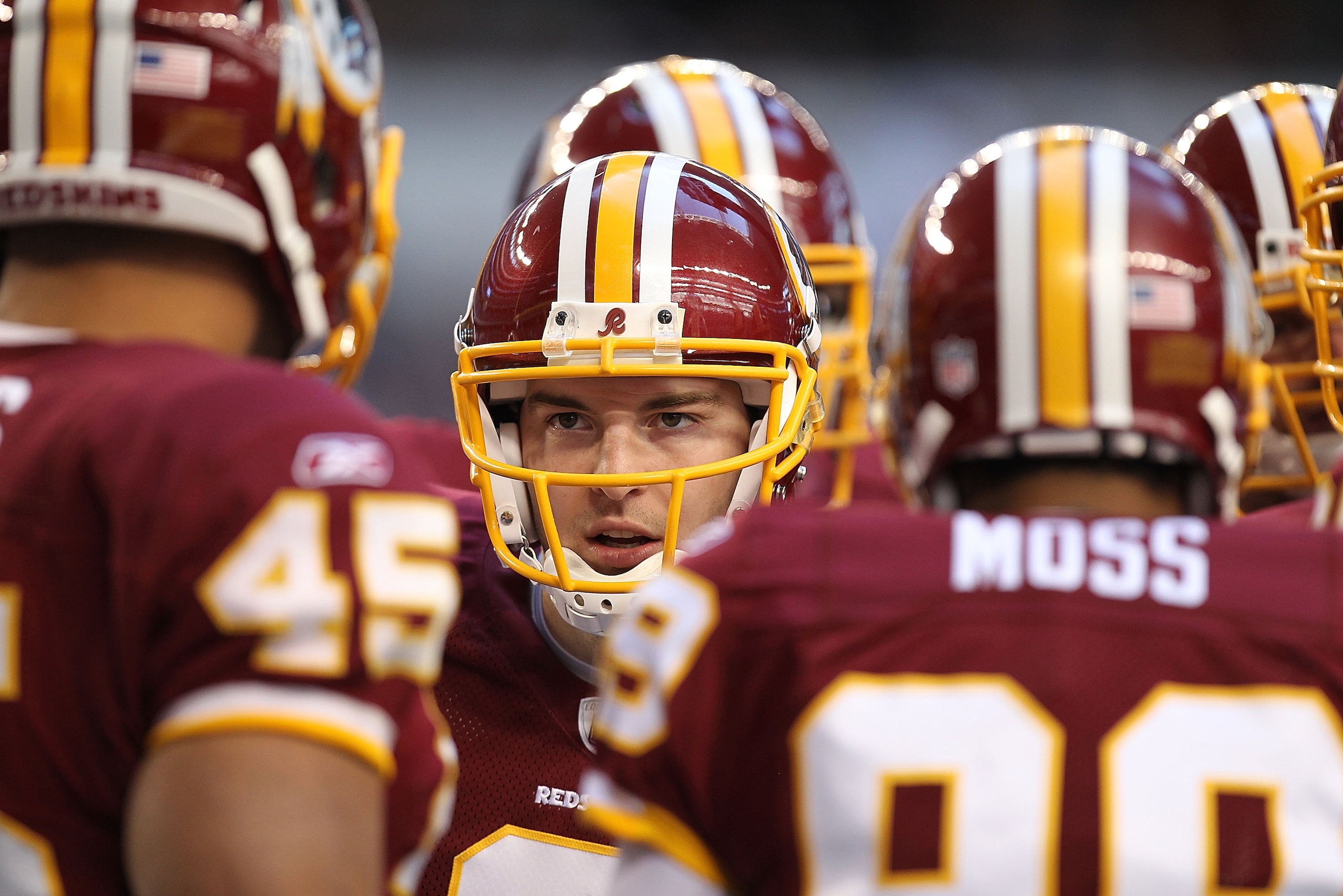 ARLINGTON, TX - DECEMBER 19:  Quarterback Rex Grossman #8 of the Washington Redskins during play against the Dallas Cowboys at Cowboys Stadium on December 19, 2010 in Arlington, Texas.  (Photo by Ronald Martinez/Getty Images)