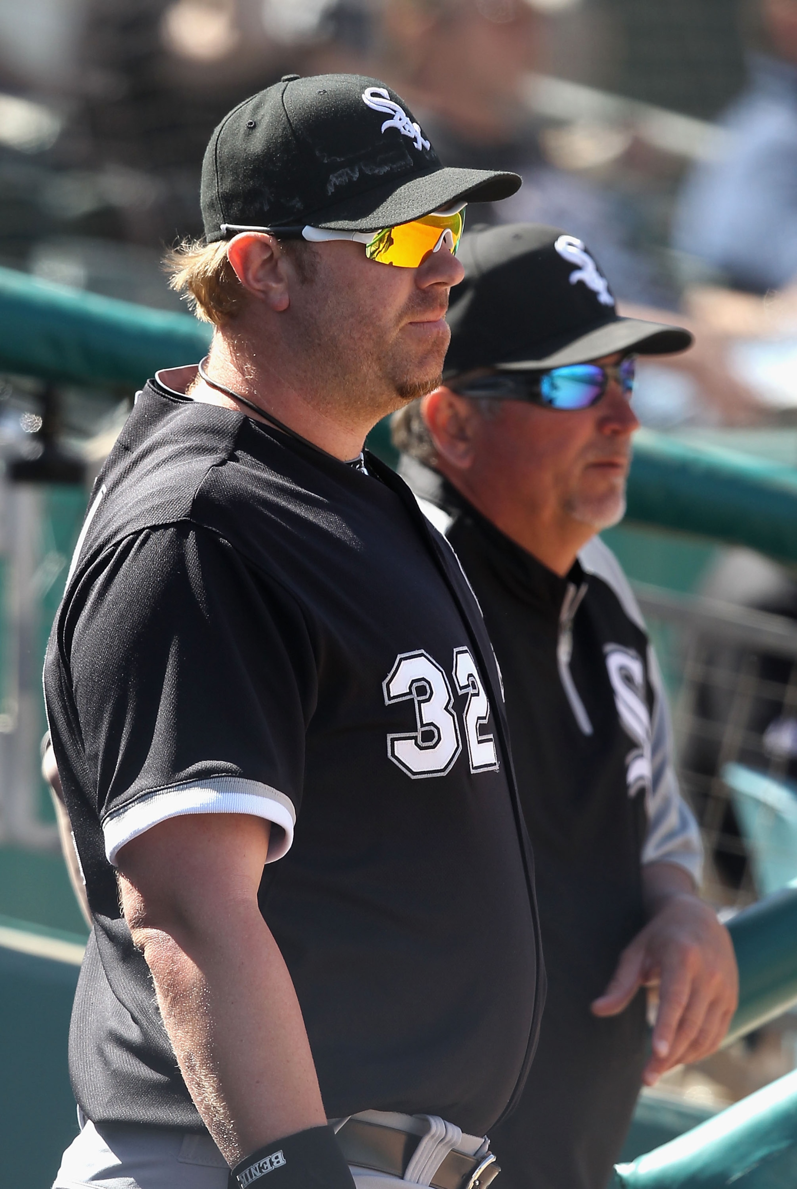 TUCSON, AZ - MARCH 07:  Adam Dunn #32 of the Chicago White Sox during the spring training game against the Arizona Diamondbacks at Kino Veterans Memorial Stadium on March 7, 2011 in Tucson, Arizona.  (Photo by Christian Petersen/Getty Images)