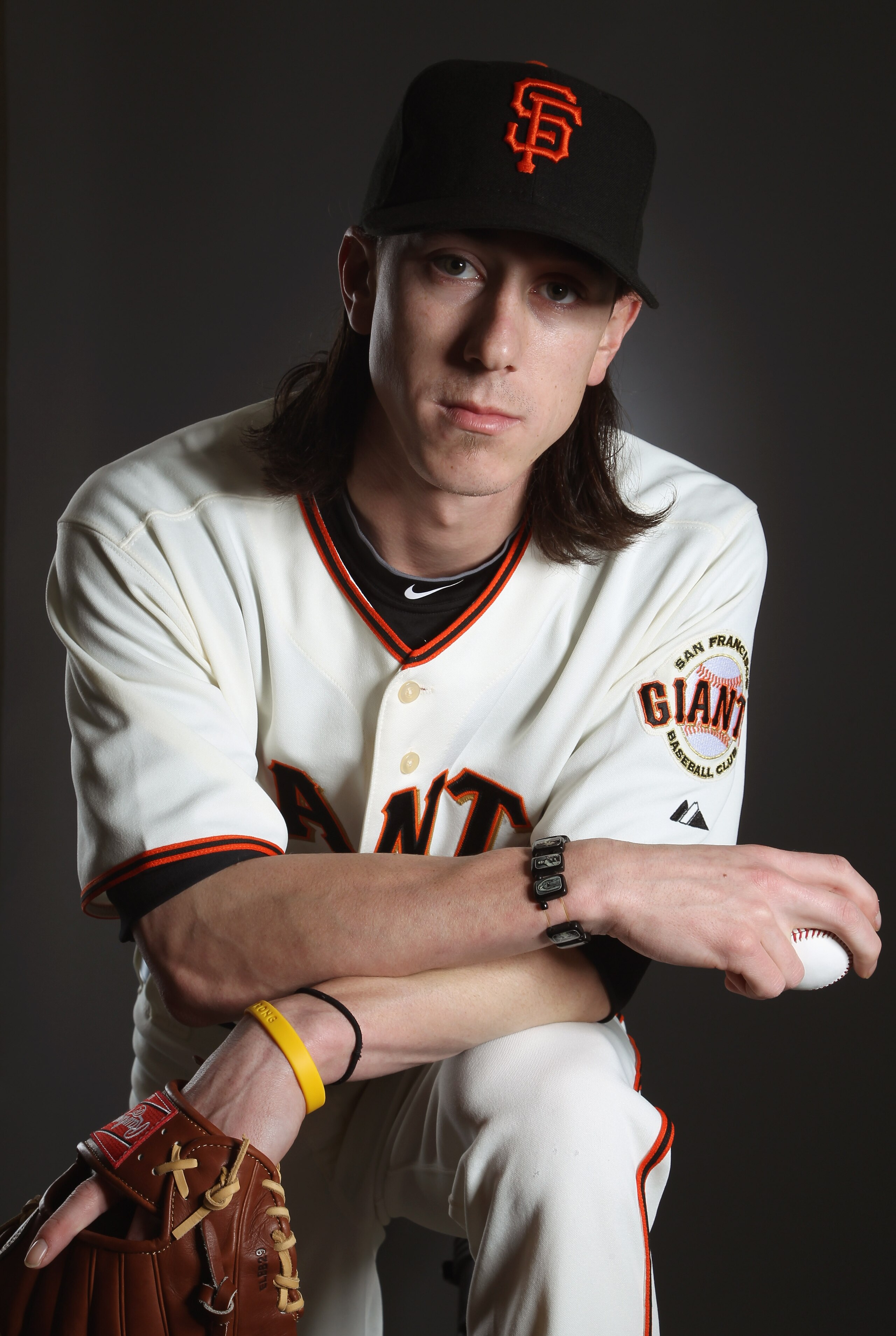 SCOTTSDALE, AZ - FEBRUARY 23:  Tim Lincecum #55 of the San Francisco Giants poses for a portrait during media photo day at Scottsdale Stadium on February 23, 2011 in Scottsdale, Arizona.  (Photo by Ezra Shaw/Getty Images)