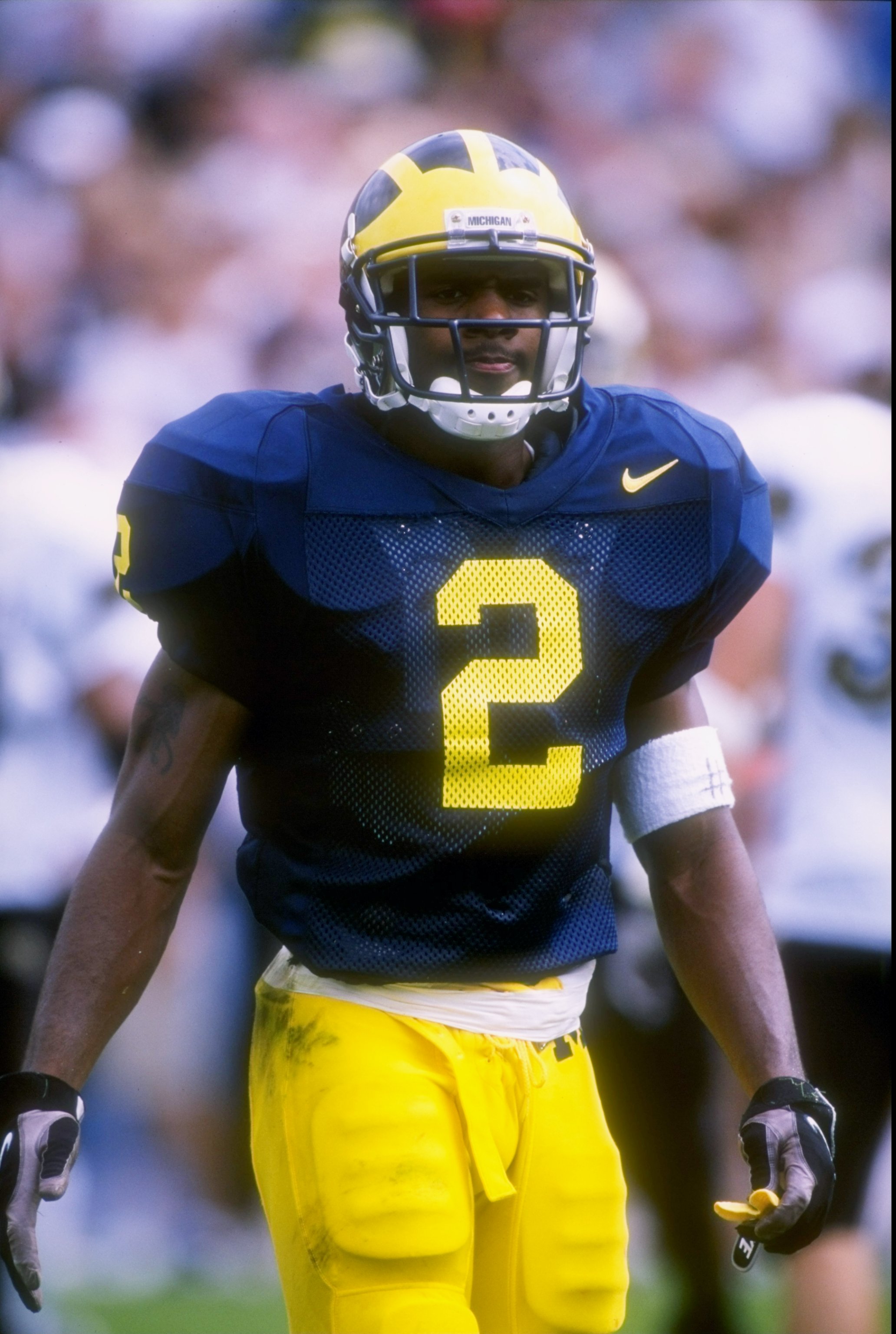 Michigan Wolverines #2 Charles Woodson White College Football