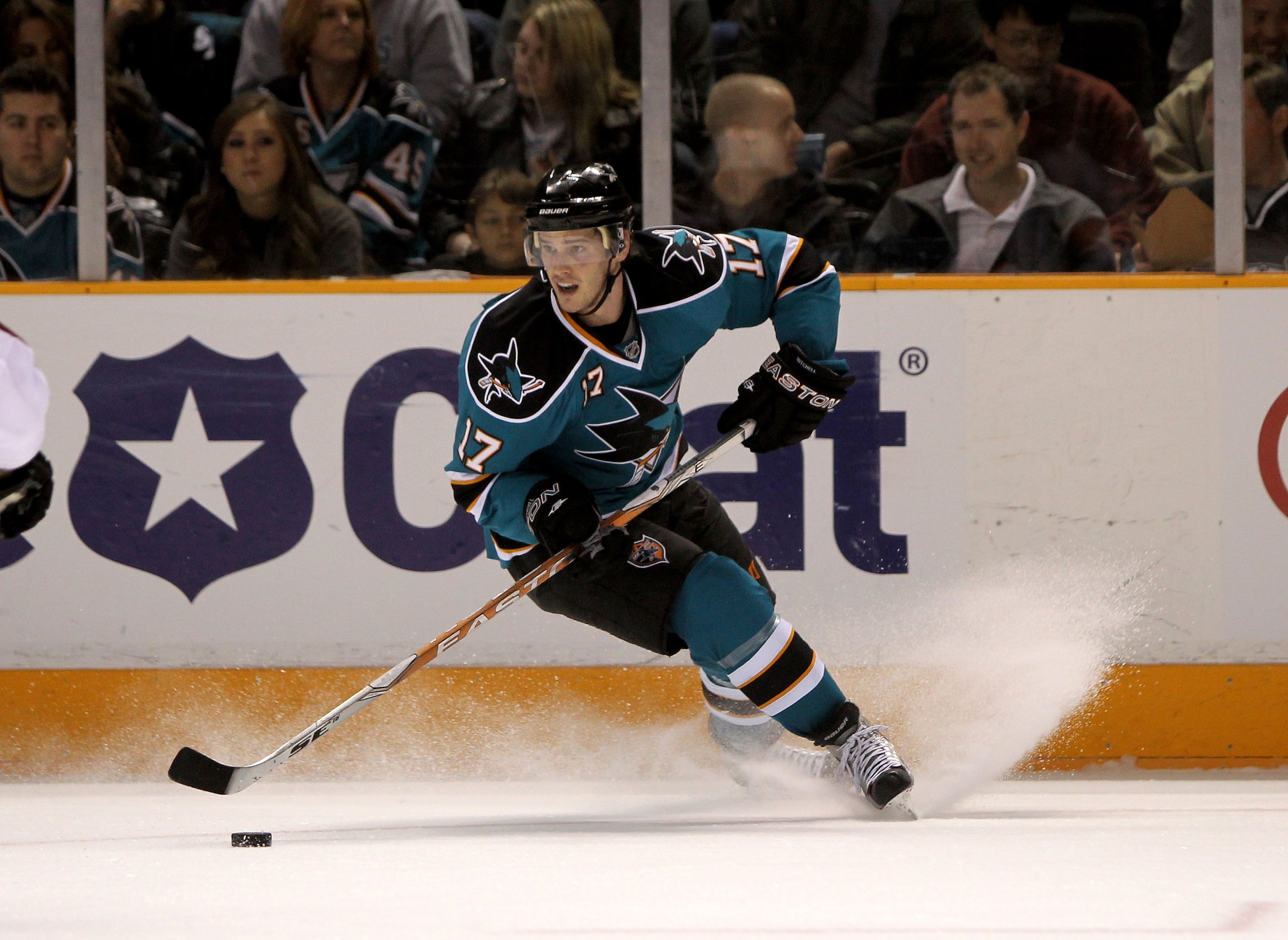 SAN JOSE, CA - MARCH 28:  Torrey Mitchell #17 of the San Jose Sharks in action during their game against the Colorado Avalanche at HP Pavilion on March 28, 2010 in San Jose, California.  (Photo by Ezra Shaw/Getty Images)