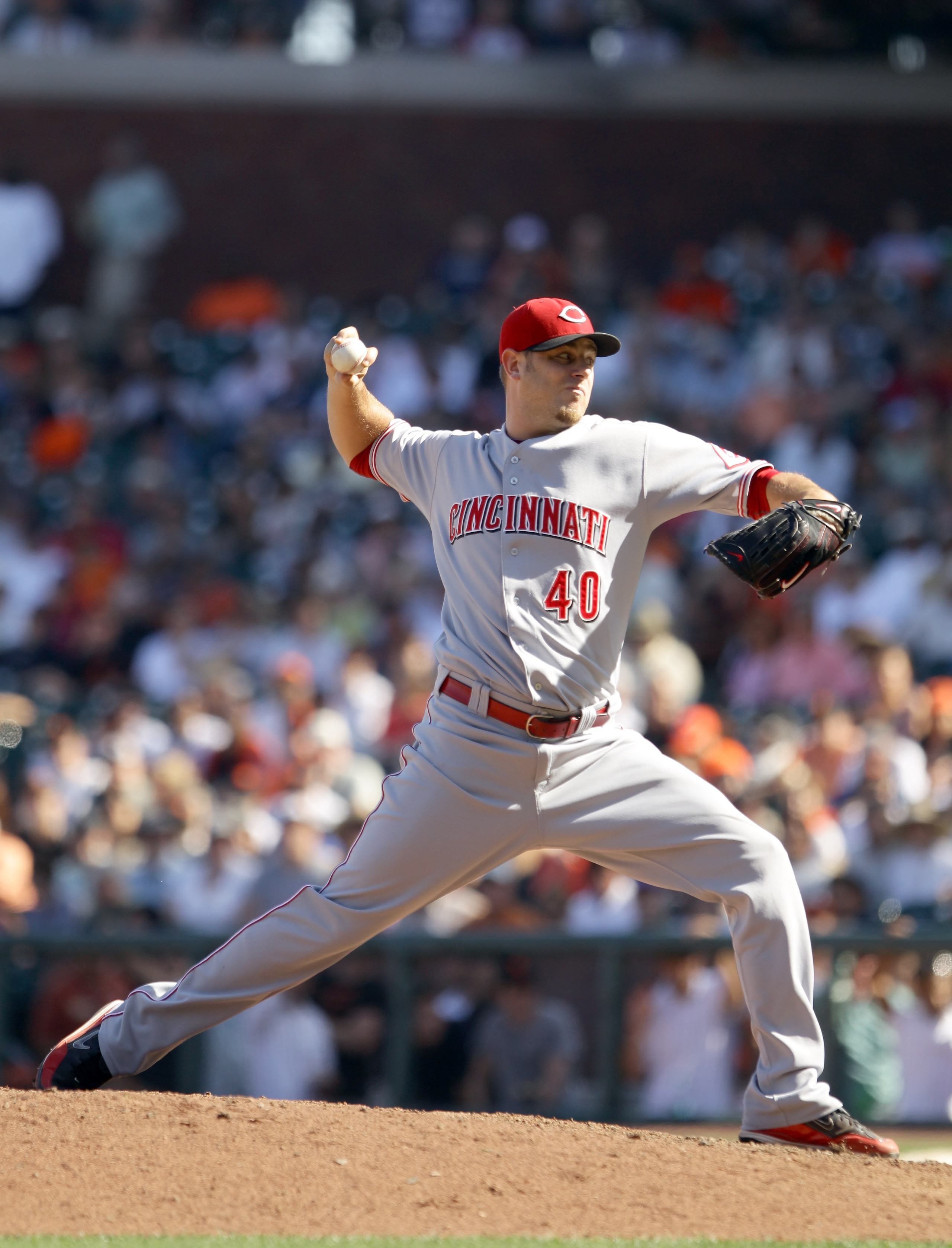 SAN FRANCISCO - AUGUST 25: Nick Masset #40 of the Cincinnati Reds pitches against the San Francisco Giants at AT&T Park on August 25, 2010 in San Francisco, California. (Photo by Ezra Shaw/Getty Images) SAN FRANCISCO - AUGUST 25: Nick Masset #40 of the Cincinnati Reds pitches against the San Francisco Giants at AT&T Park on August 25, 2010 in San Francisco, California. (Photo by Ezra Shaw/Getty Images)