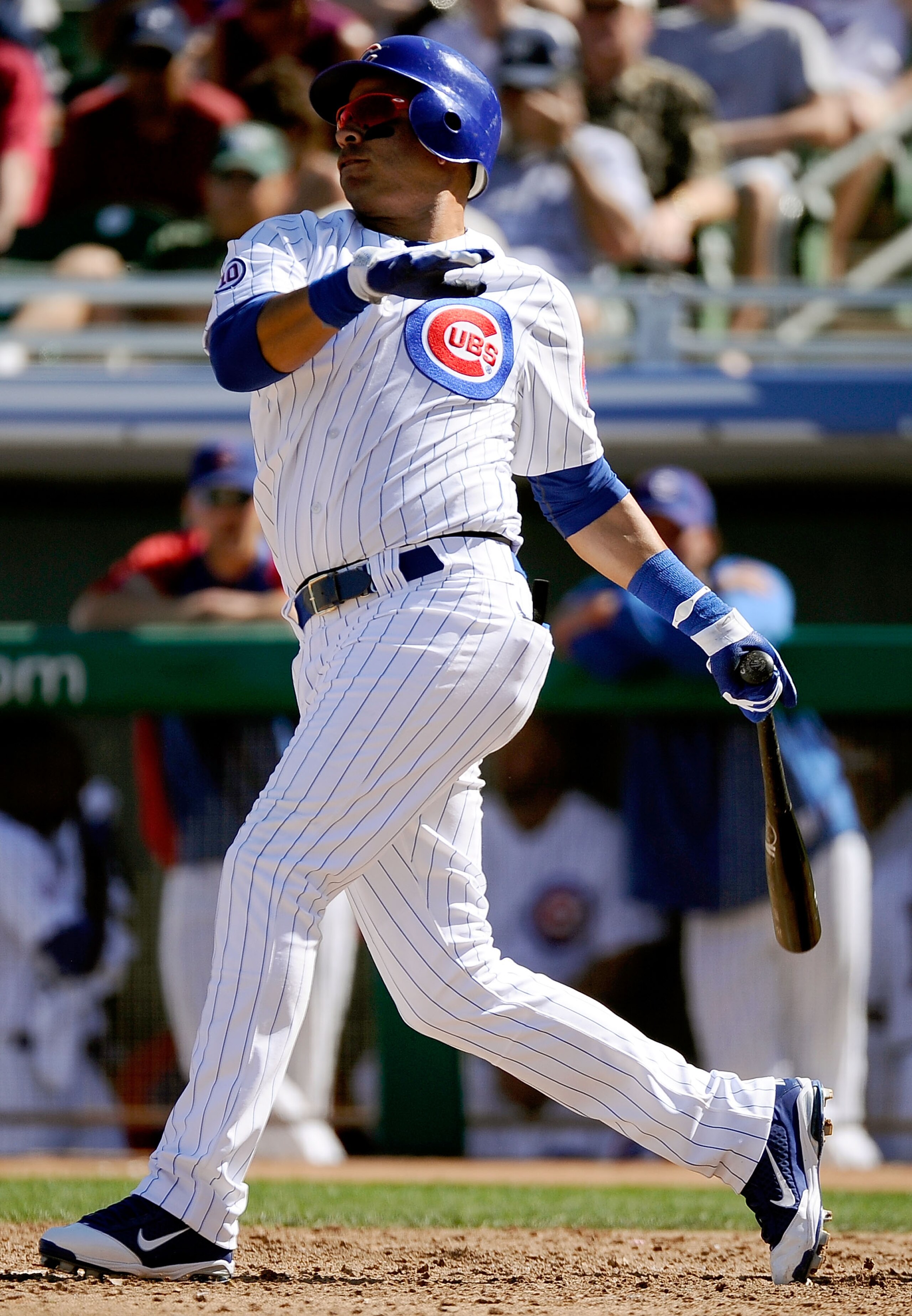 MESA, AZ - MARCH 09:  Aramis Ramirez #16 of the Chicago Cubs swings at a pitch against the Kansas City Royals during the spring training baseball game at HoHoKam Stadium on March 9, 2011 in Mesa, Arizona.  (Photo by Kevork Djansezian/Getty Images)