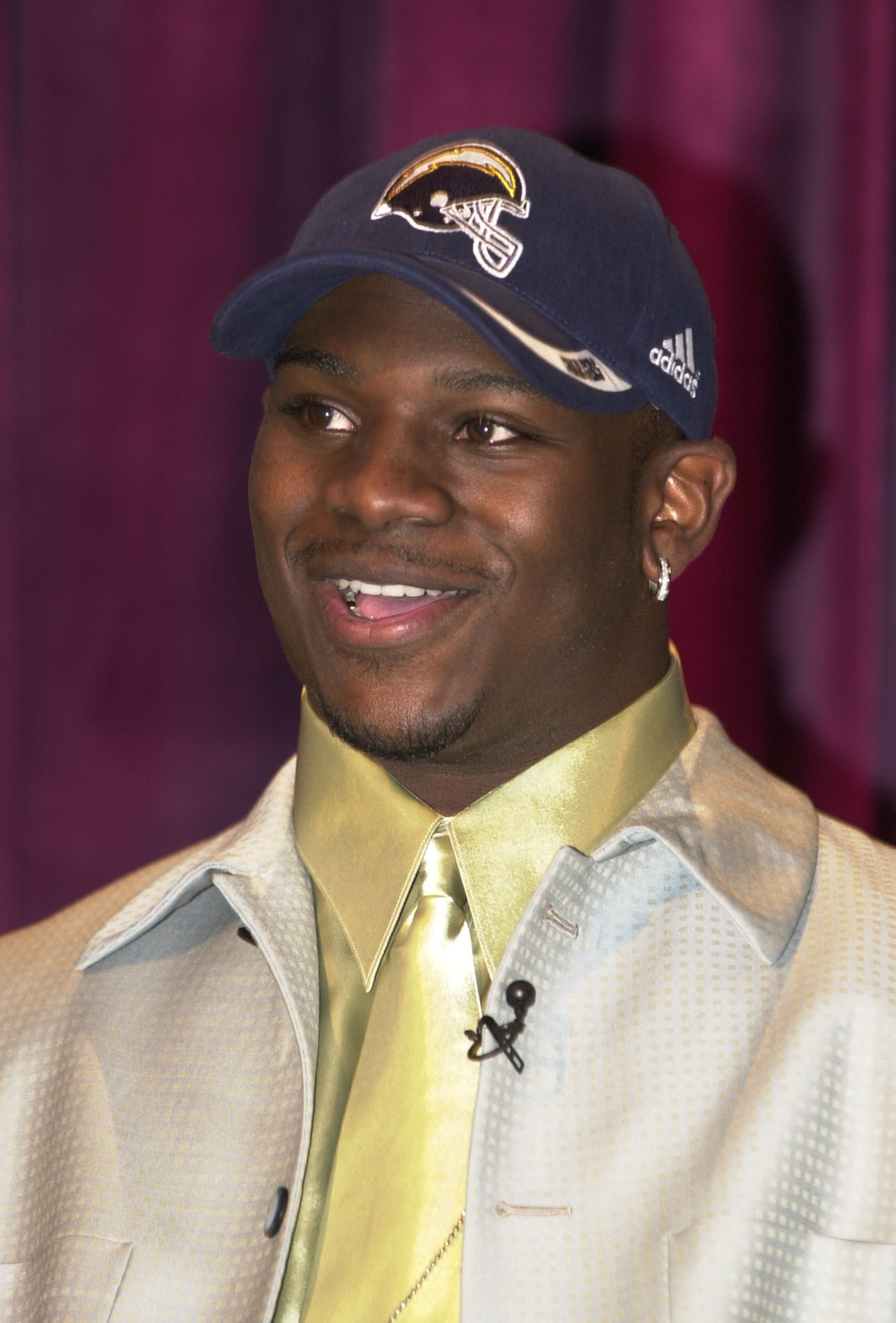 21 Apr 2001:  LaDainian Tomlinson after he was selected fifth in the NFL Draft by the San Diego Chargers at Madison Square Garden in New York City. Mandatory Credit: Ezra Shaw/ALLSPORT