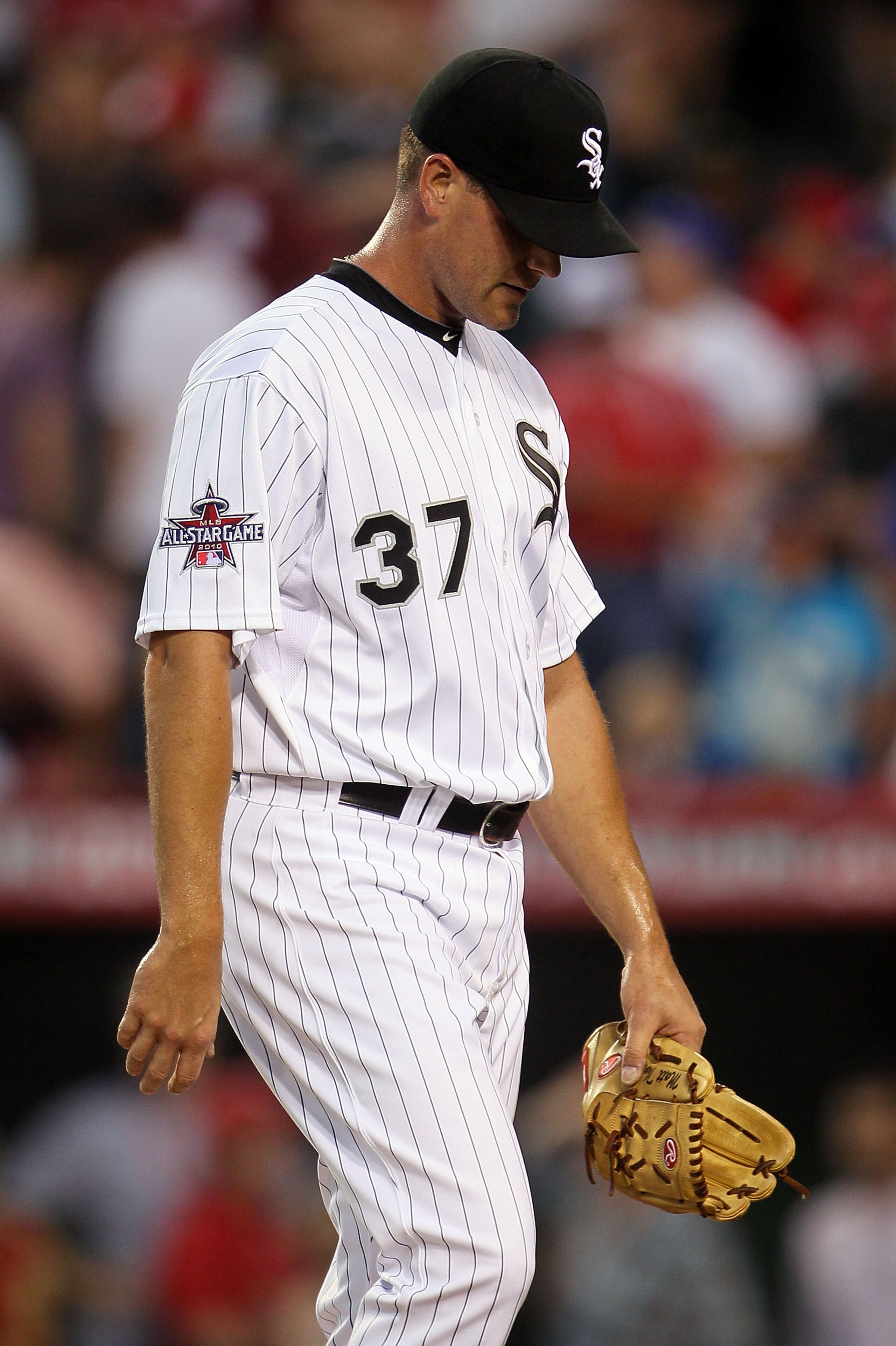 ANAHEIM, CA - JULY 13:  American League All-Star Matt Thornton #37 of the Chicago White Sox walks to the pitching mound during the 81st MLB All-Star Game at Angel Stadium of Anaheim on July 13, 2010 in Anaheim, California.  (Photo by Jeff Gross/Getty Imag
