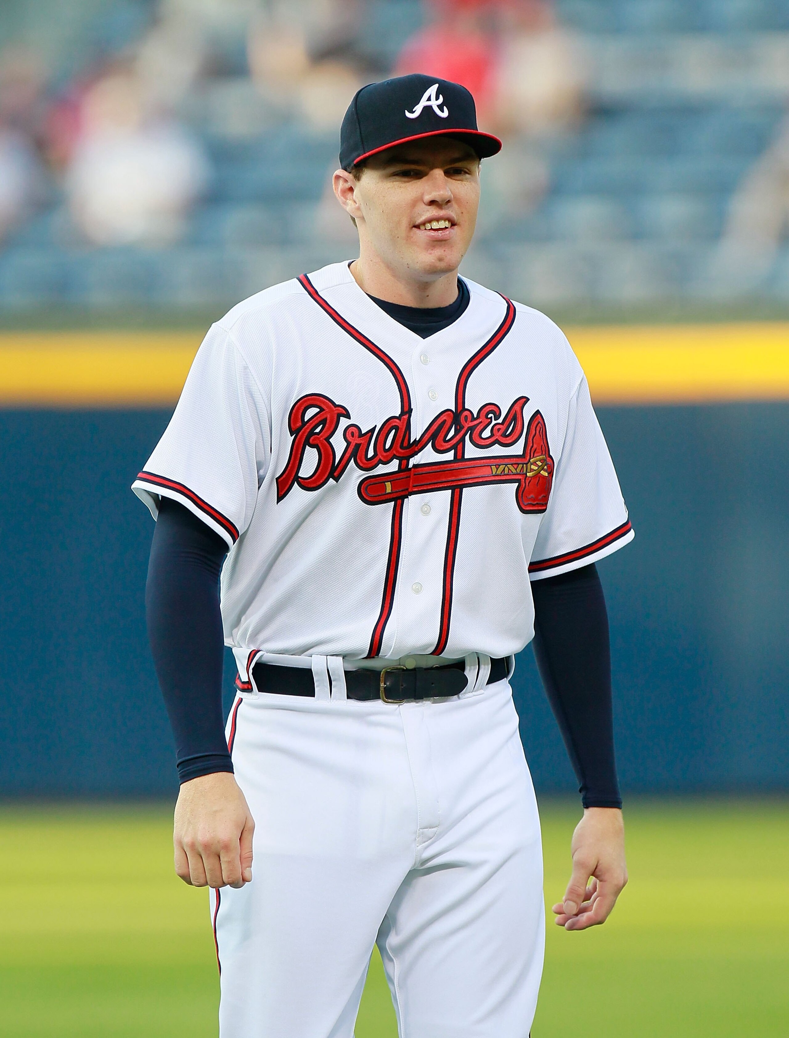 ATLANTA - SEPTEMBER 01:  Freddie Freeman #5 of the Atlanta Braves against the New York Mets at Turner Field on September 1, 2010 in Atlanta, Georgia.  (Photo by Kevin C. Cox/Getty Images)