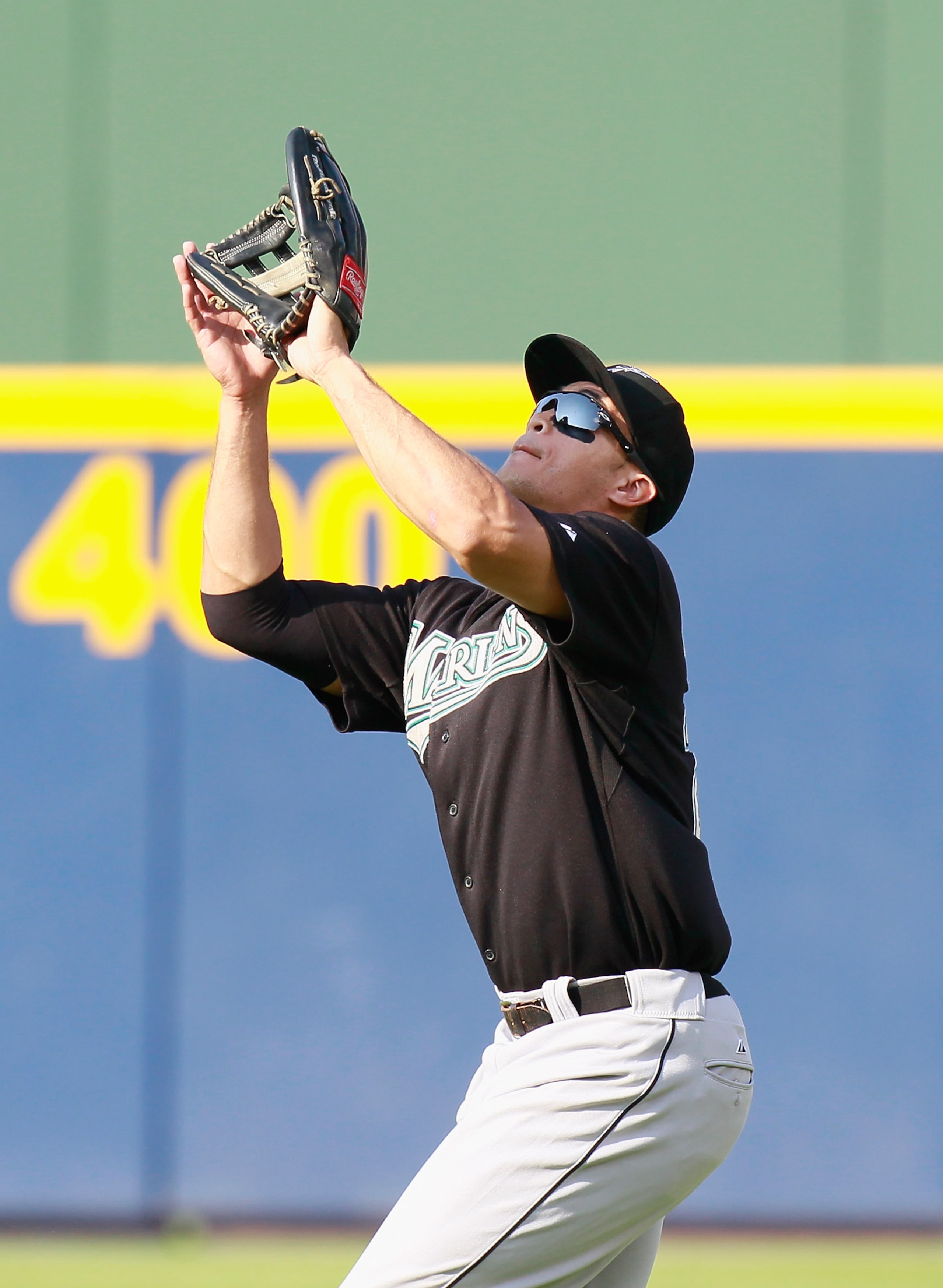ATLANTA - SEPTEMBER 29:  Mike Stanton #27 of the Florida Marlins against the Atlanta Braves at Turner Field on September 29, 2010 in Atlanta, Georgia.  (Photo by Kevin C. Cox/Getty Images)