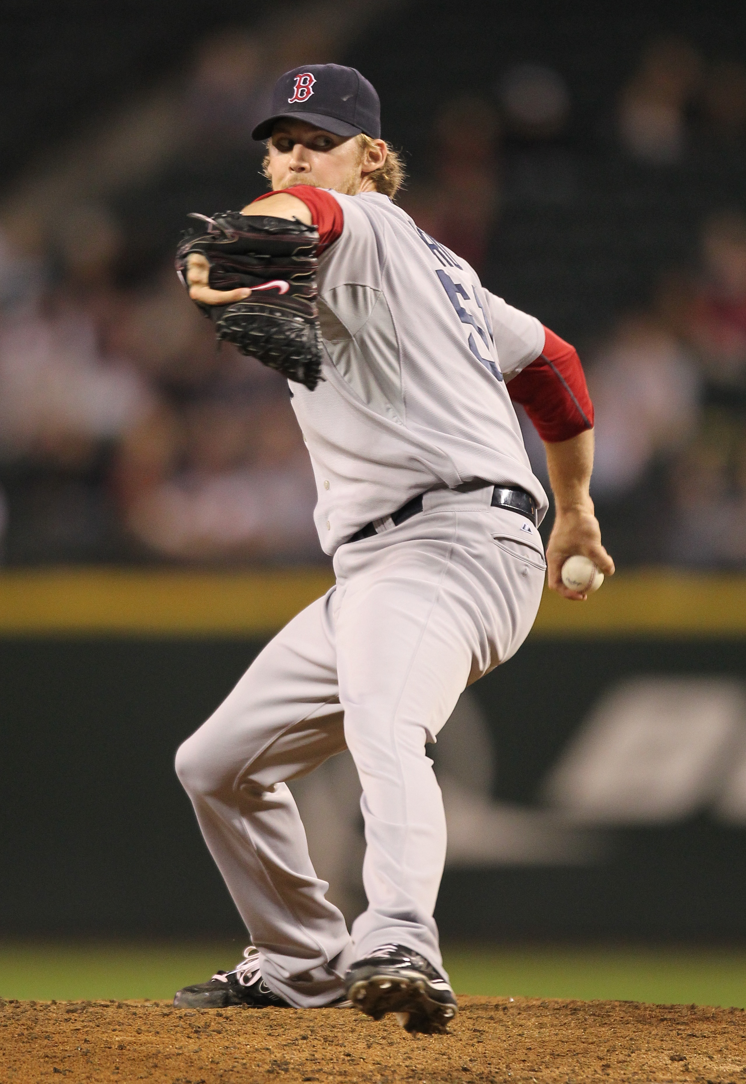 SEATTLE - SEPTEMBER 13:  Daniel Bard #51 of the Boston Red Sox pitches against the Seattle Mariners at Safeco Field on September 13, 2010 in Seattle, Washington. (Photo by Otto Greule Jr/Getty Images)