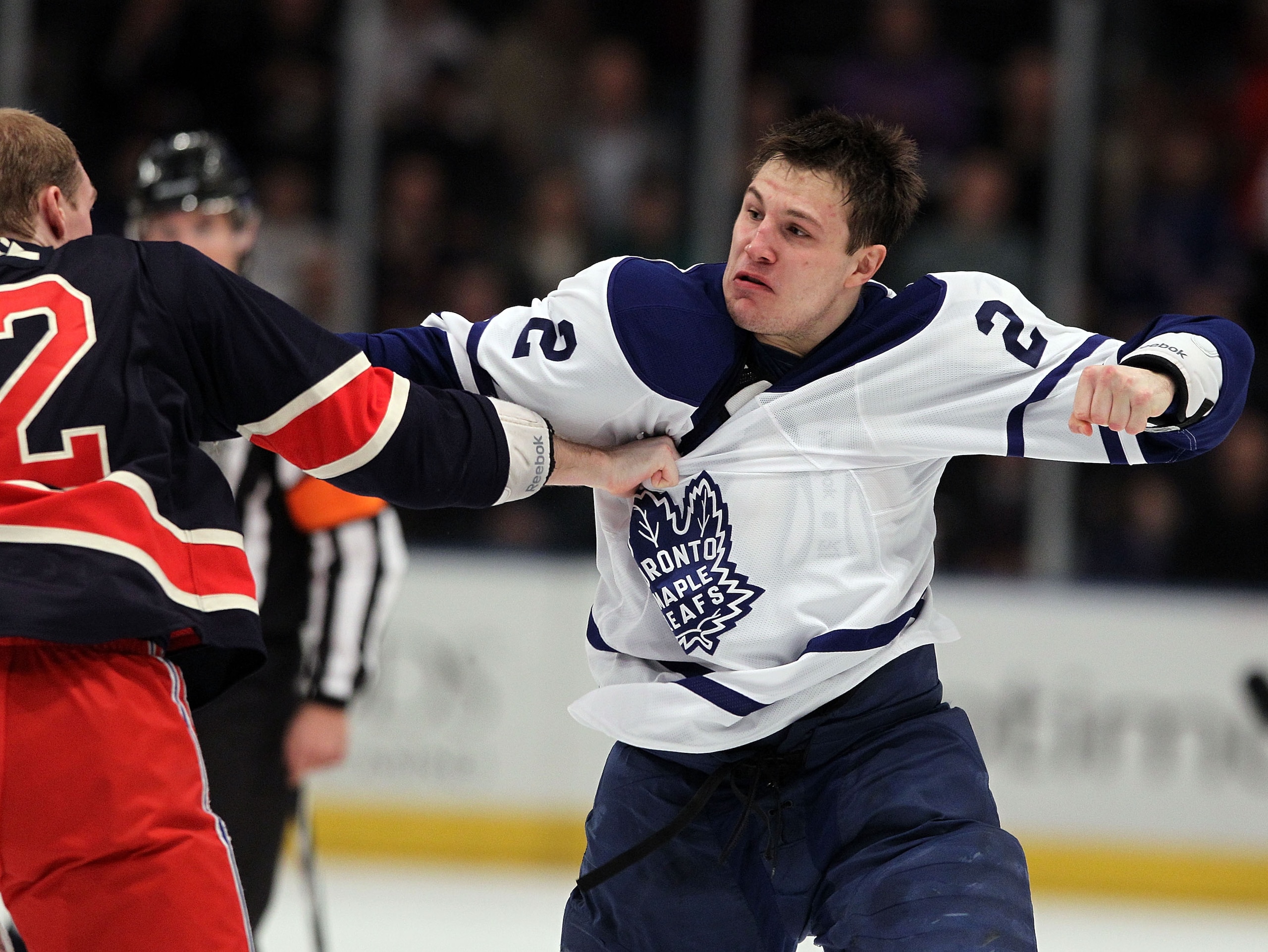 NEW YORK, NY - JANUARY 19: Luke Schenn #2 of the Toronto Maple Leafs skates against the New York Rangers at Madison Square Garden on January 19, 2011 in New York City. (Photo by Bruce Bennett/Getty Images) NEW YORK, NY - JANUARY 19: Luke Schenn #2 of the Toronto Maple Leafs skates against the New York Rangers at Madison Square Garden on January 19, 2011 in New York City. (Photo by Bruce Bennett/Getty Images)